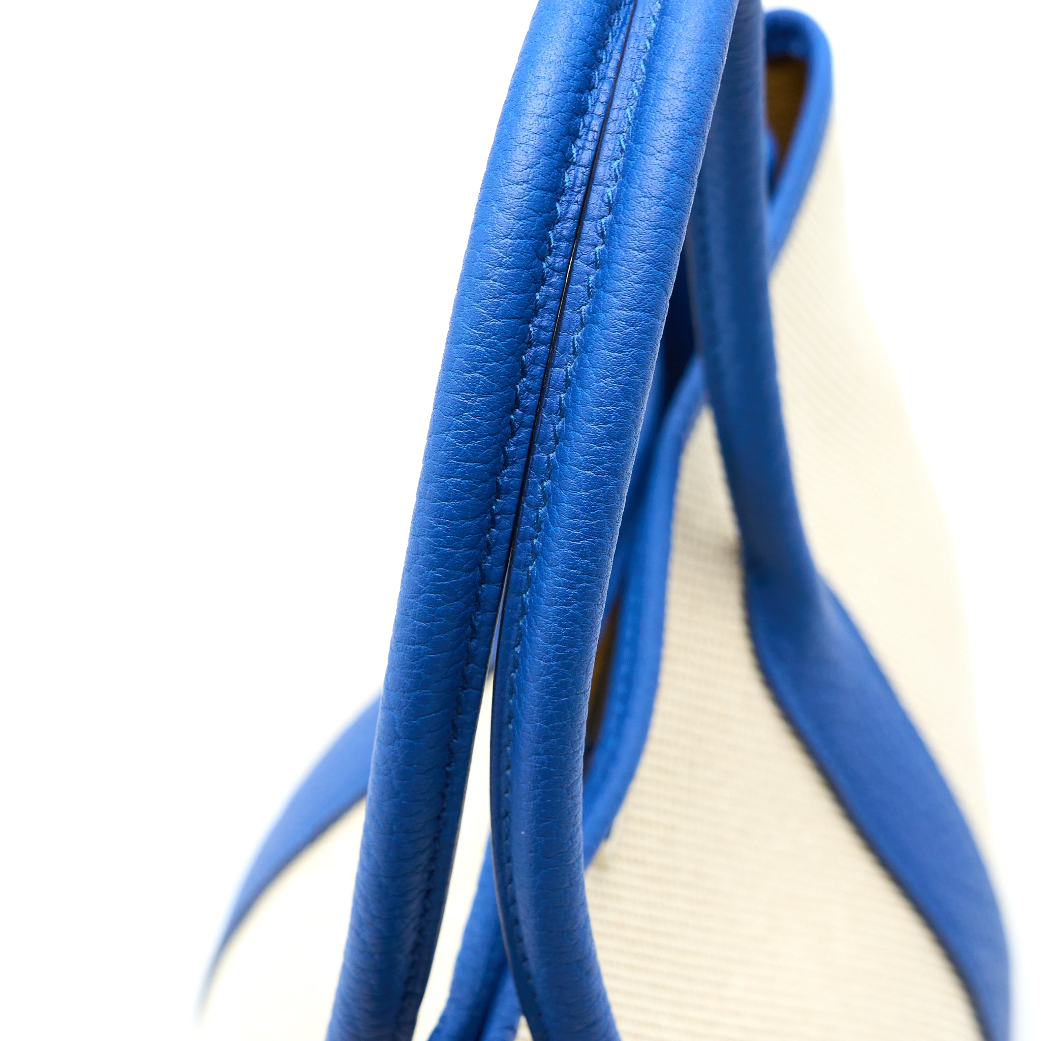 HERMES GARDEN PARTY 30 TWILL H CANVAS/NEGONDA ECRU-DESERT/BLUE FRANCE SHW