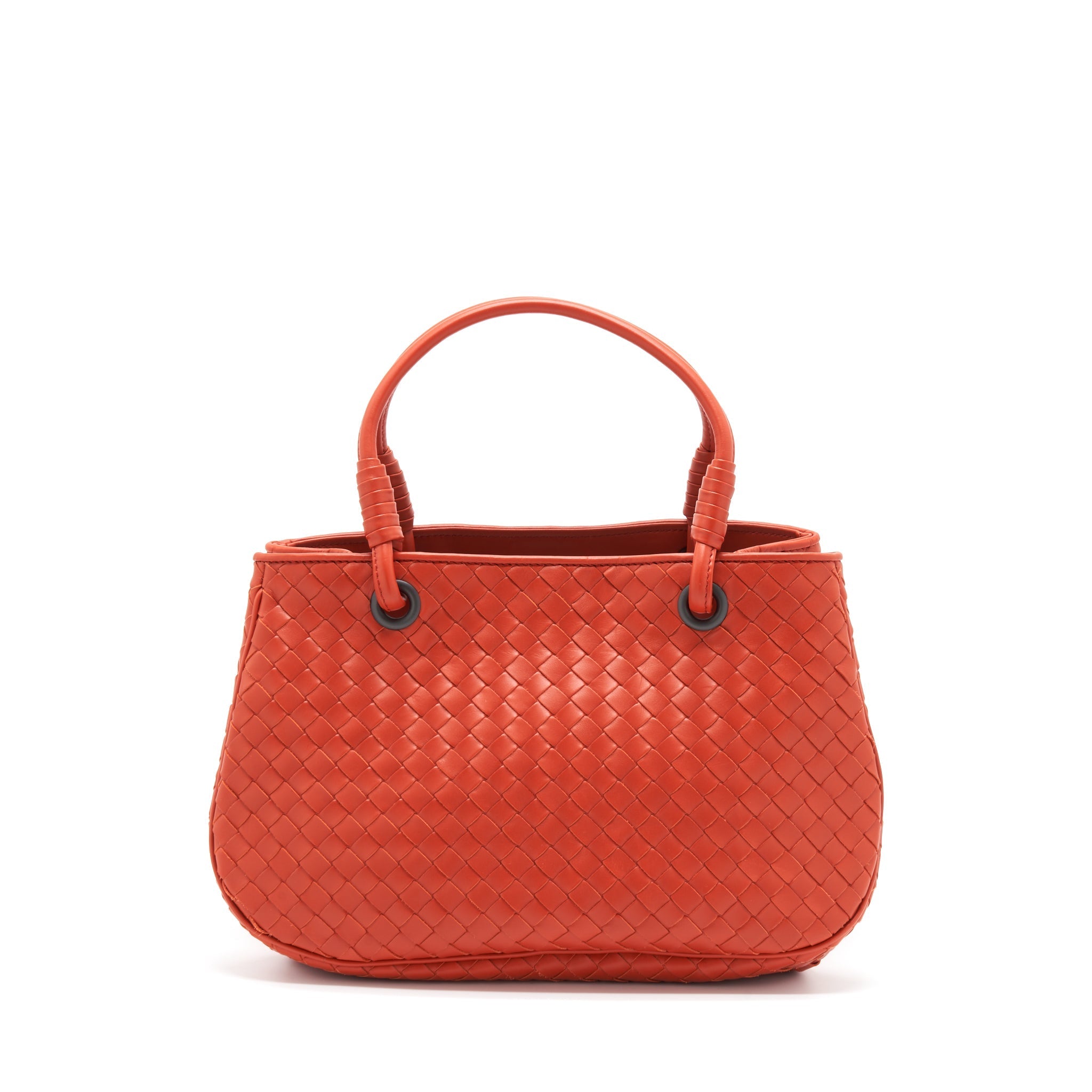 BOTTEGA VENETA TOTE BAG ORANGE RUTHENIUM GOLD HARDWARE