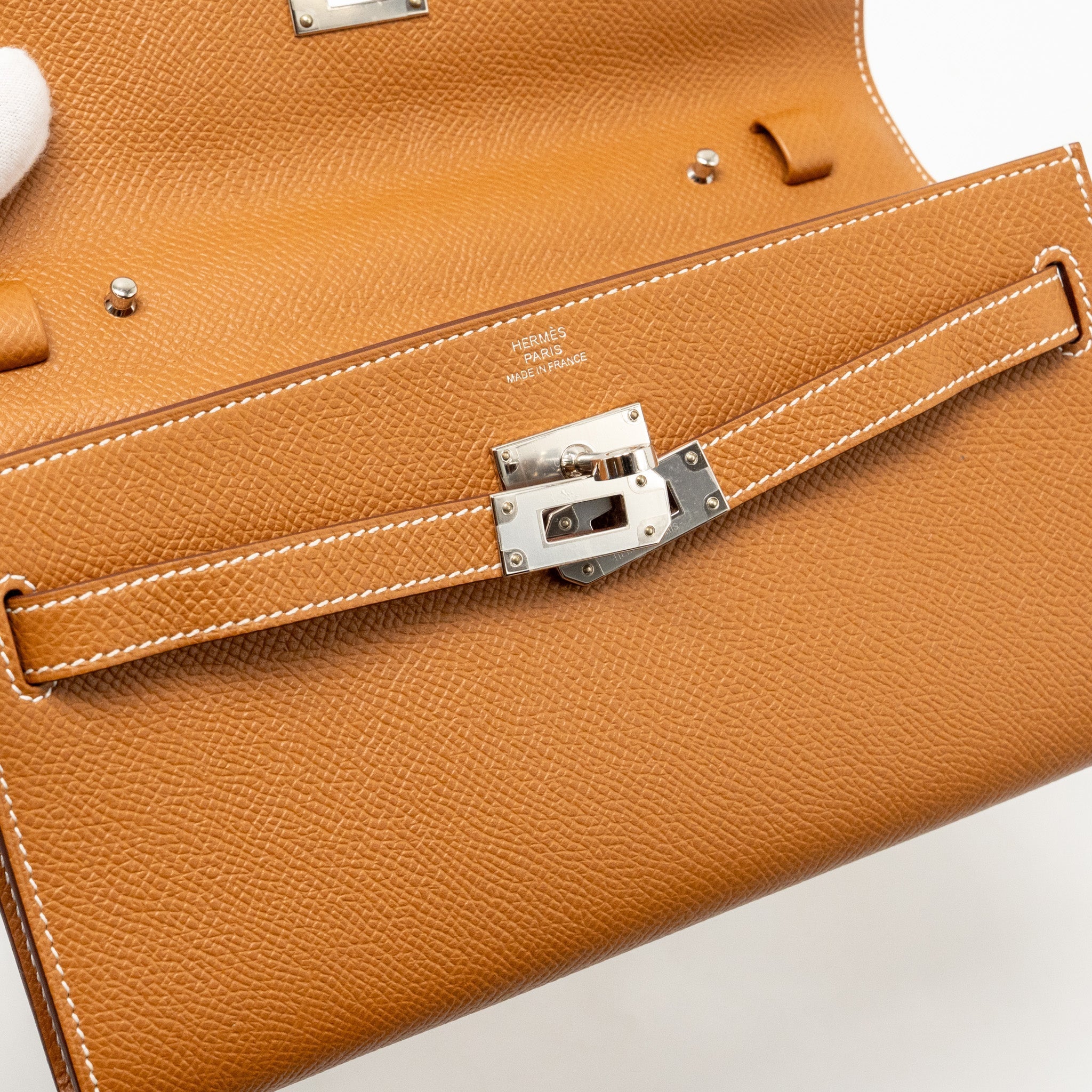 HERMES KELLY TO GO EPSOM GOLD SHW