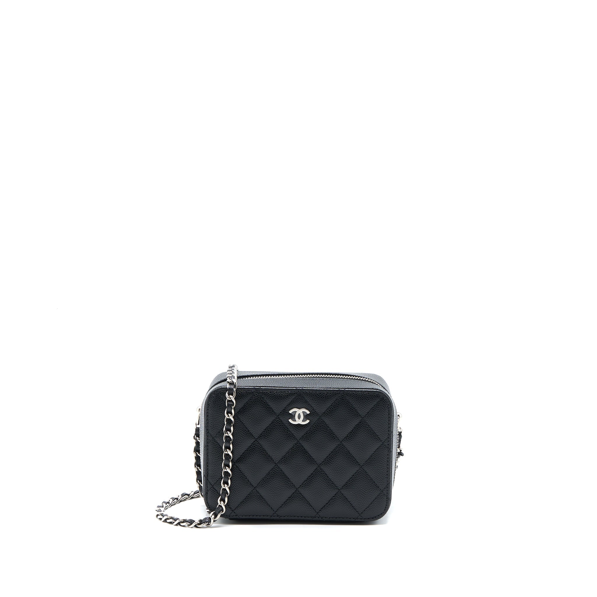 CHANEL MINI CAMERA CASE CAVIAR BLACK SHW