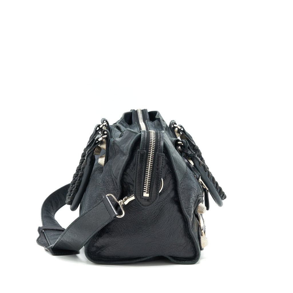 BALENCIAGA GIANT CITY BAG NAVY SHW