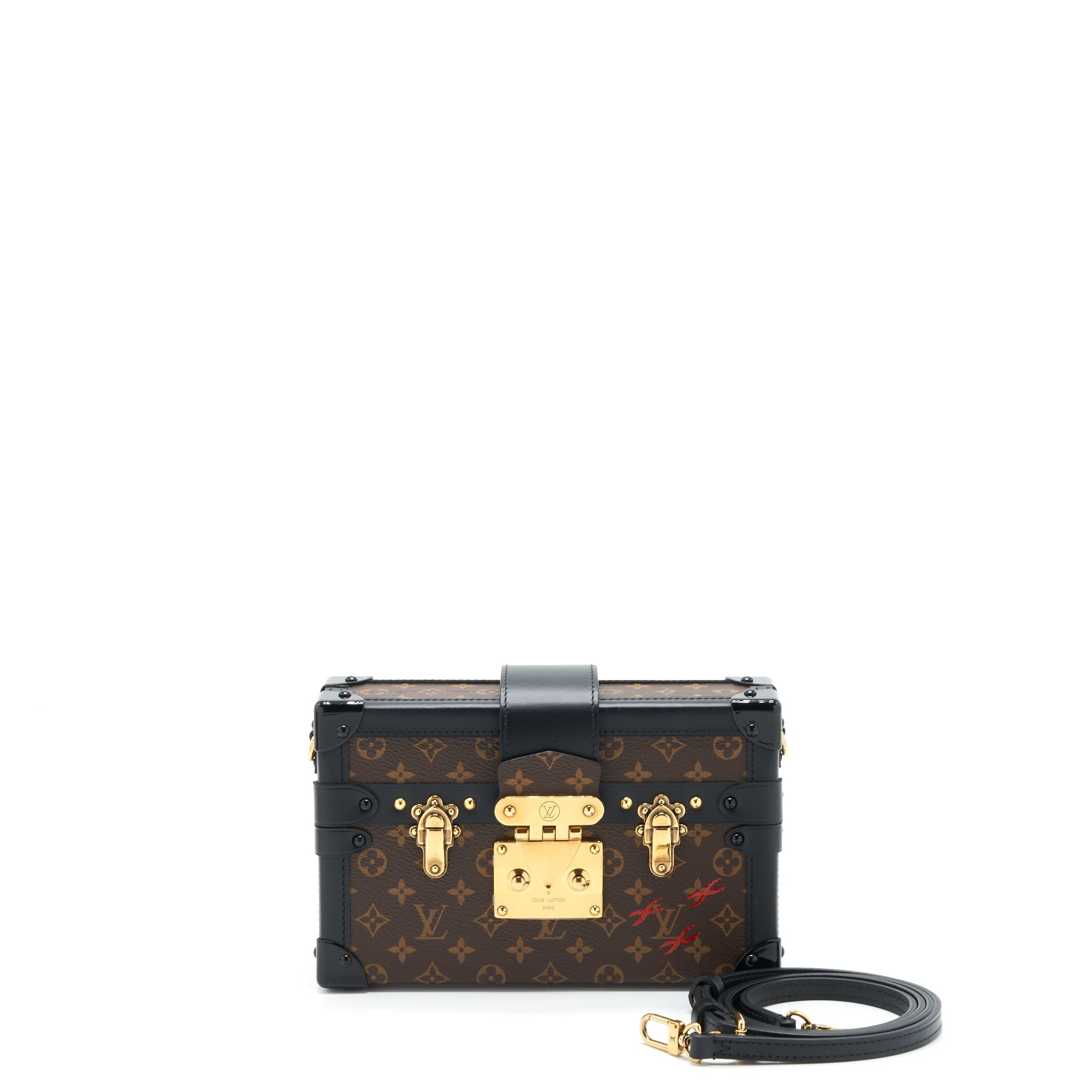 LOUIS VUITTON PETITE MALLE MONOGRAM CANVAS AND LEATHER GHW