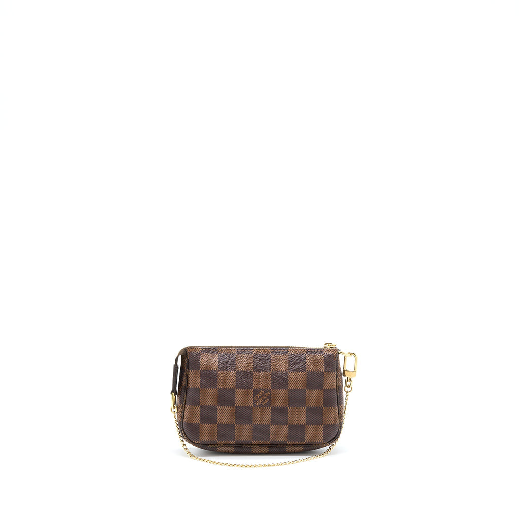 LOUIS VUITTON MINI POCHETTE ACCESSORIES DAMIER EBENE GHW