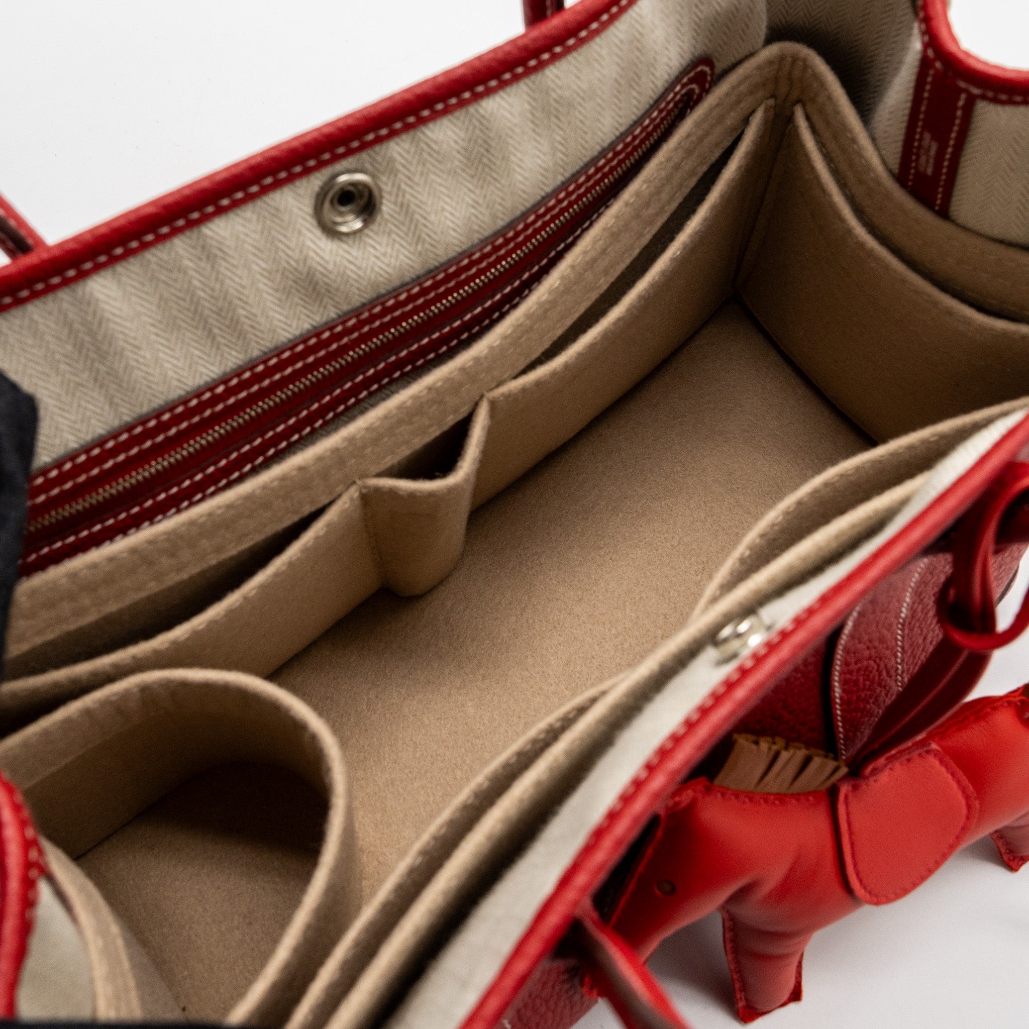 HERMES GARDEN PARTY 30 NEGONDA LEATHER ROUGE CASAQUE SHW