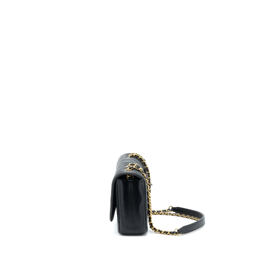 CHANEL FILIGREE FLAP BAG CAVIAR BLACK GHW