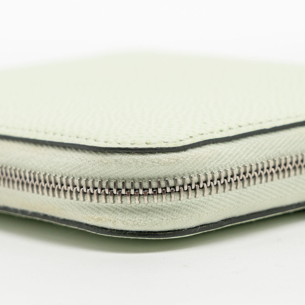 HERMES SILK IN COMPACT WALLET EPSOM VERT FIZZ/MULTICOLOUR SHW