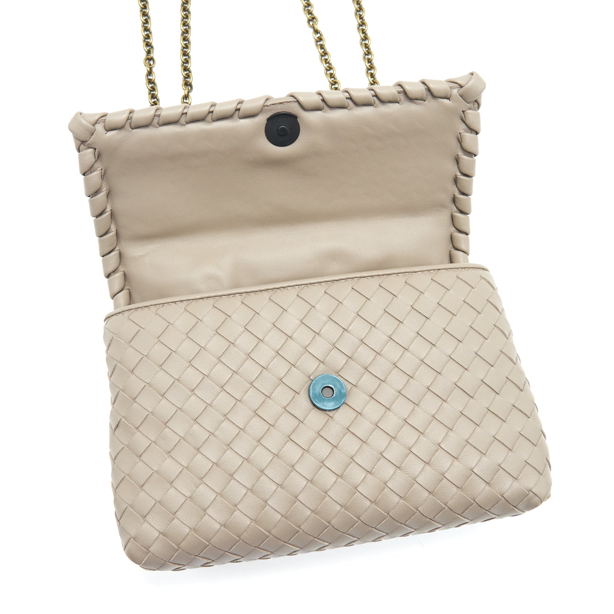 BOTTEGA VENETA BABY OLYMPIA BAG GREY GHW