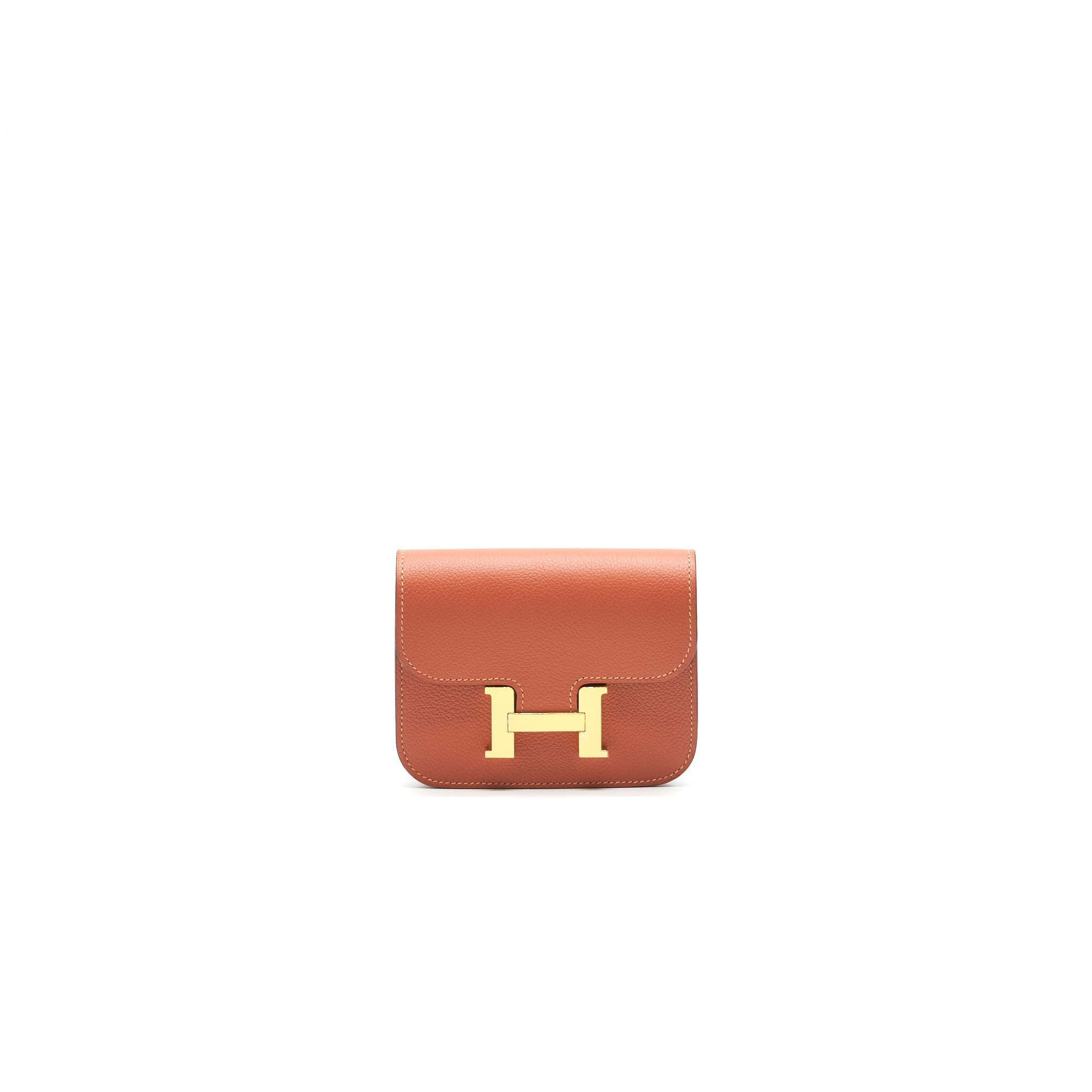 HERMES SLIM WALLET EVERCOLOR BLUSH/ BLUE FRIDA GHW