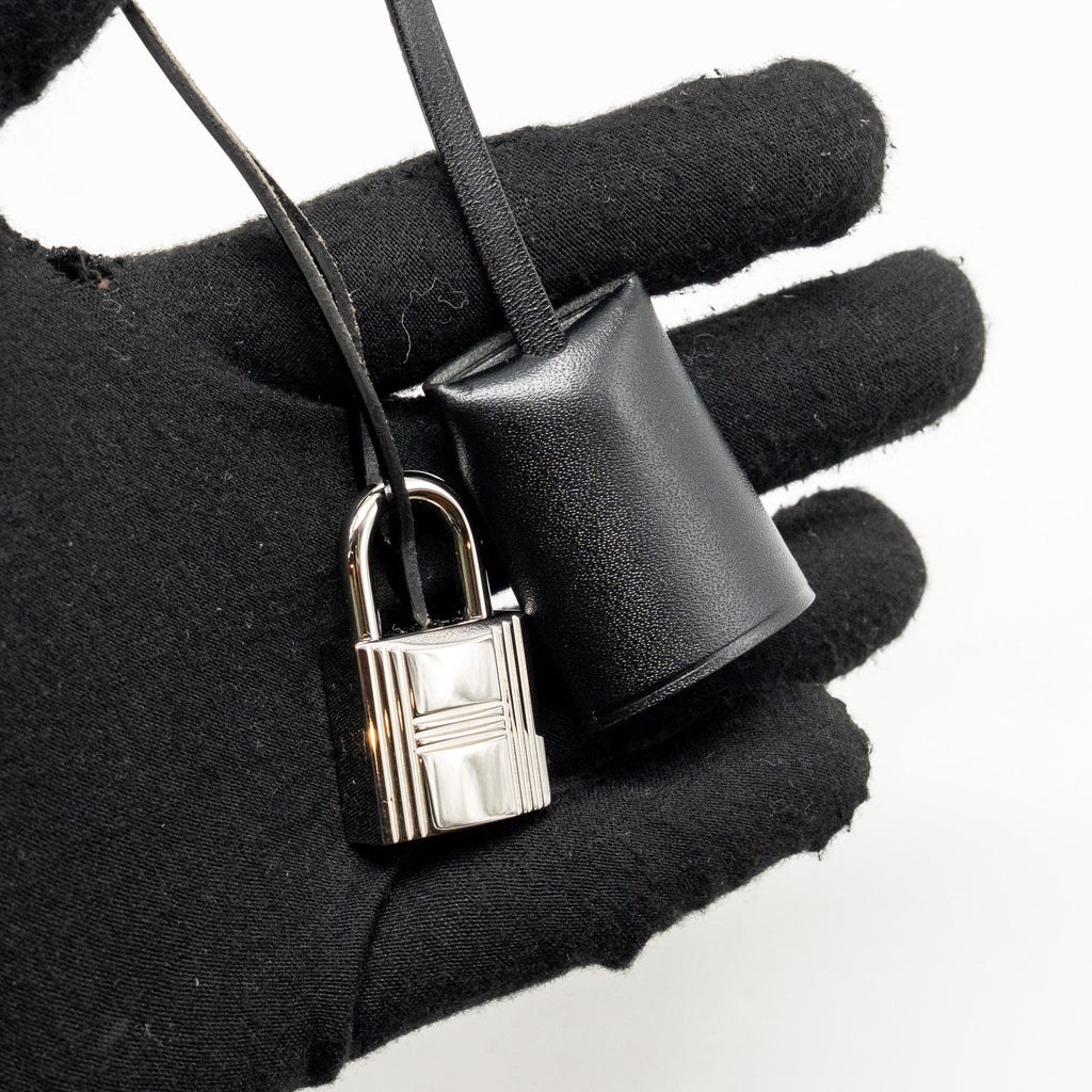 HERMES HERBAG 31 ZIP BAG CANVAS/HUNTER LEATHER EBENE/NOIR SHW