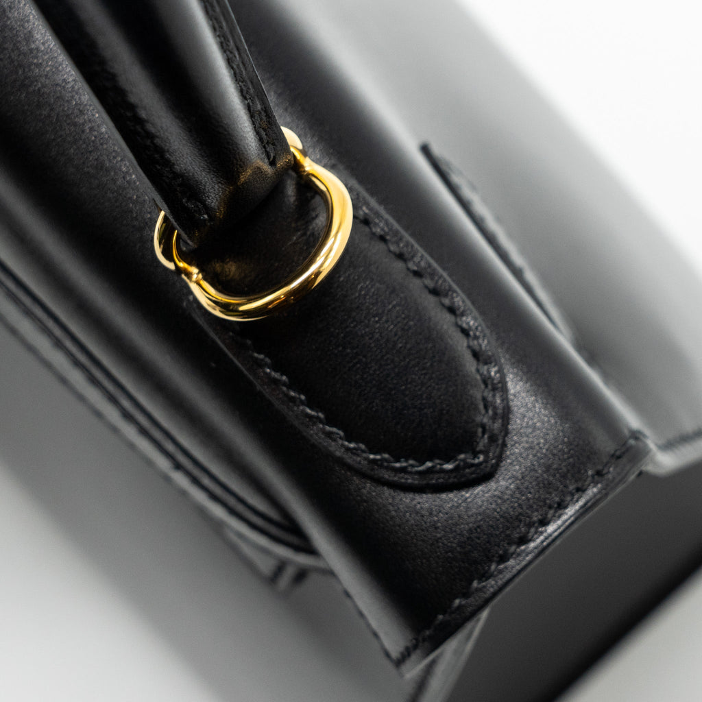 HERMES KELLY 28 BOX CALFSKIN BLACK GHW