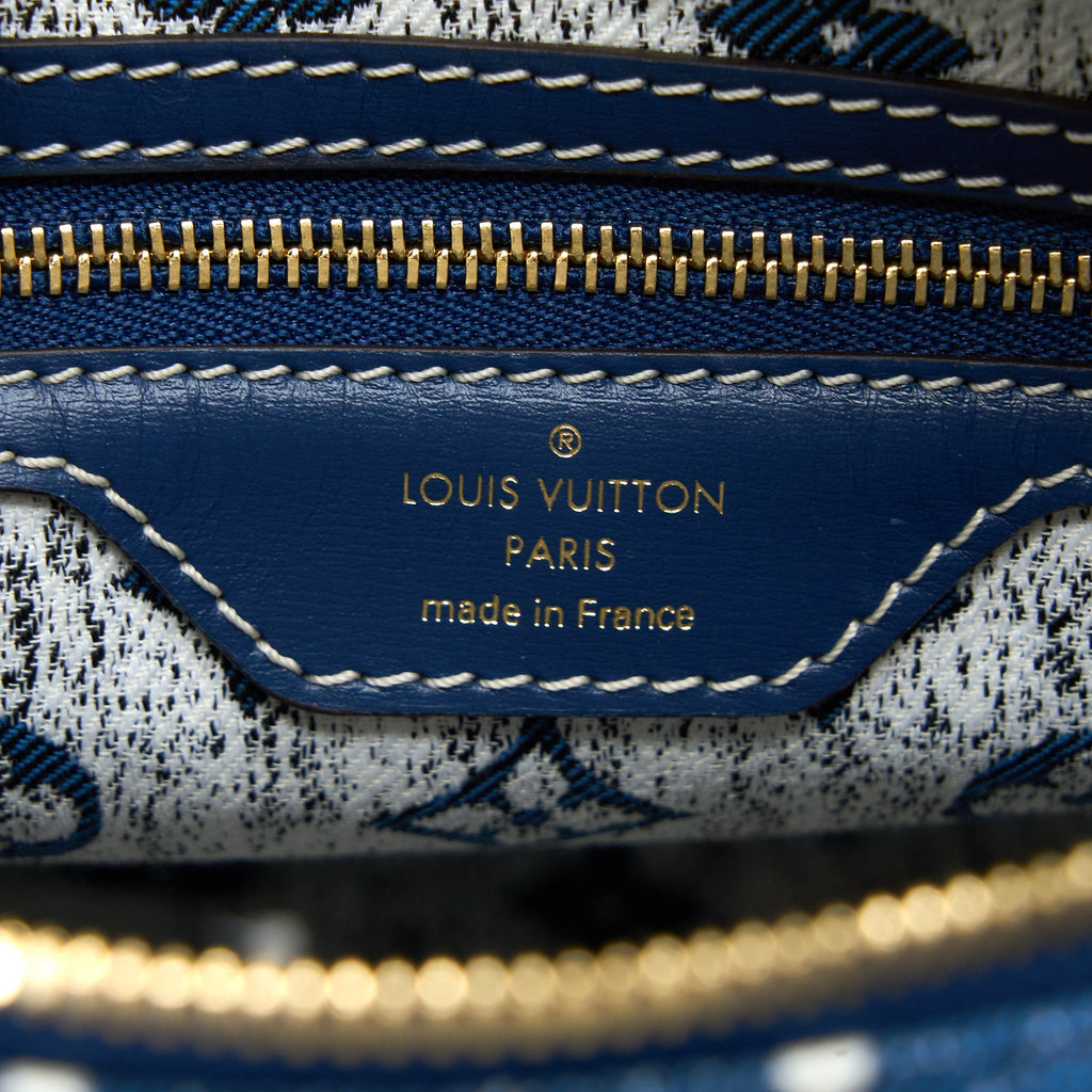 LOUIS VUITTON LIMITED EDITION SPEEDY BANDOULIERE 25 DENIM BLUE GHW (NEW VERSION)
