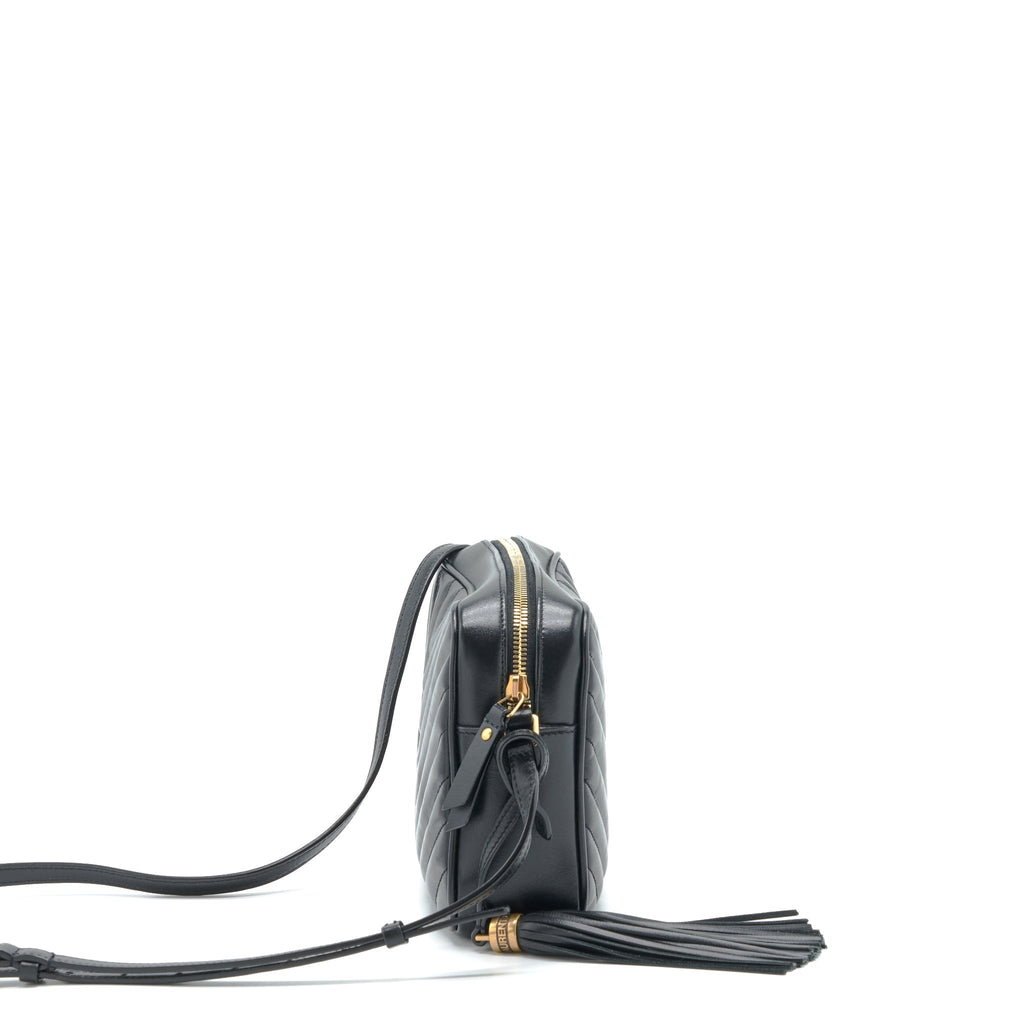 SAINT LAURENT/ YSL LOU CAMERA BAG CALFSKIN BLACK GHW