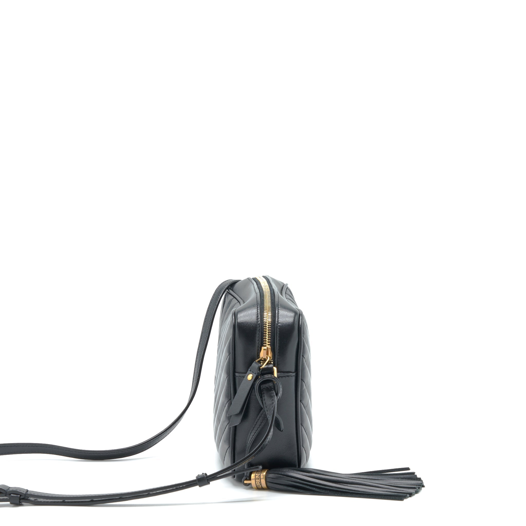 SAINT LAURENT/ YSL LOU CAMERA BAG CALFSKIN BLACK GHW