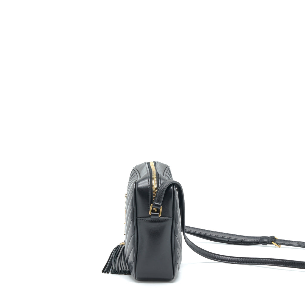 SAINT LAURENT/ YSL LOU CAMERA BAG CALFSKIN BLACK GHW