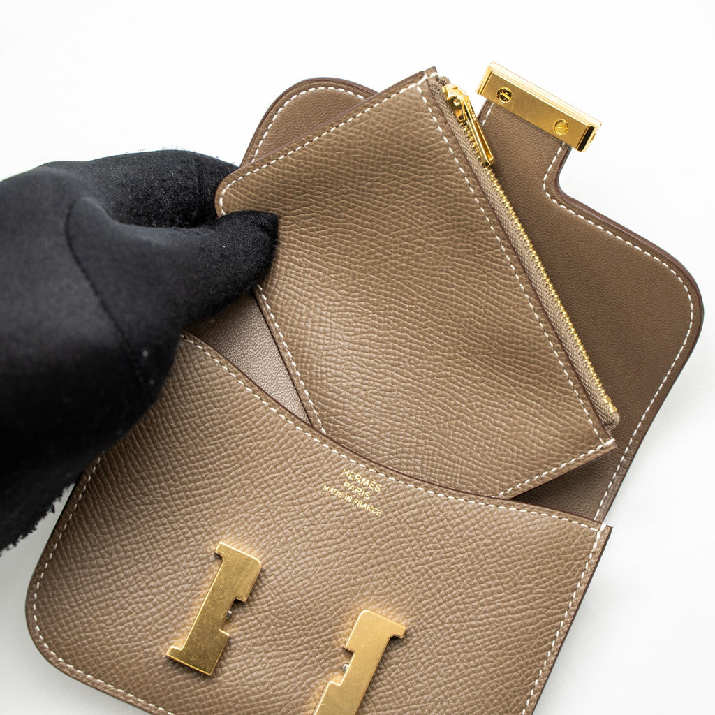 HERMES CONSTANCE SLIM EPSOM ETOUPE GHW
