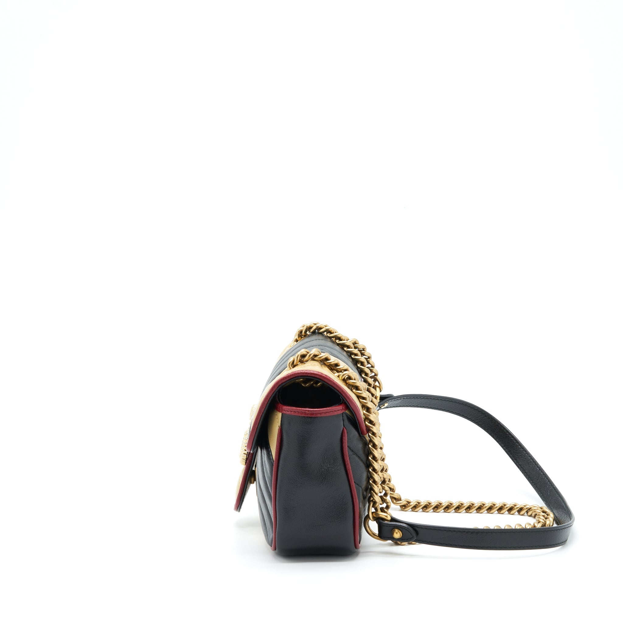 GUCCI MINI GG MARMONT FLAP BAG LIMITED EDITION MULTICOLOR GHW