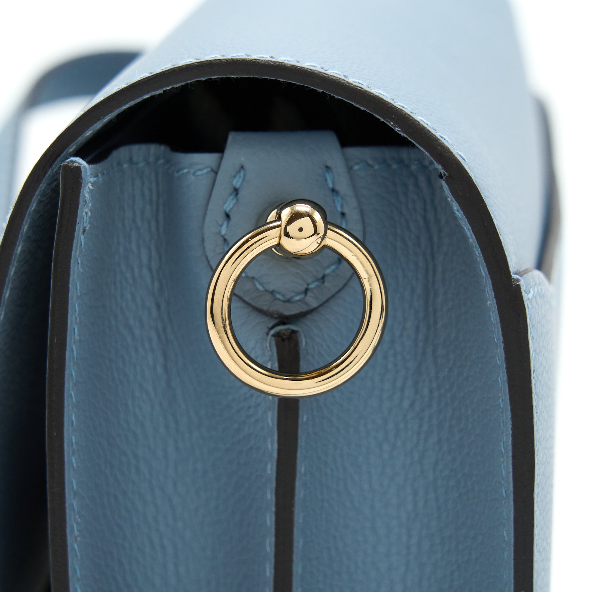 HERMES MINI ROULIS EVERCOLOR BLEU LIN GHW