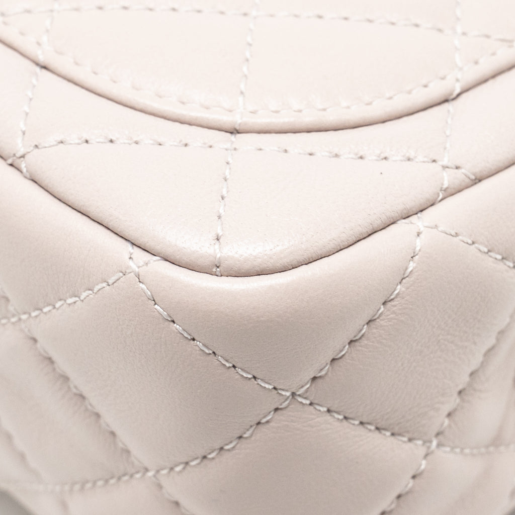 CHANEL PEARL CRUSH MINI SQUARE FLAP BAG LAMBSKIN LIGHT PURPLE GHW (MICROCHIP)
