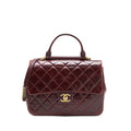 CHANEL QUILTED SHOULDER FLAP BAG LAMBSKIN RED GHW