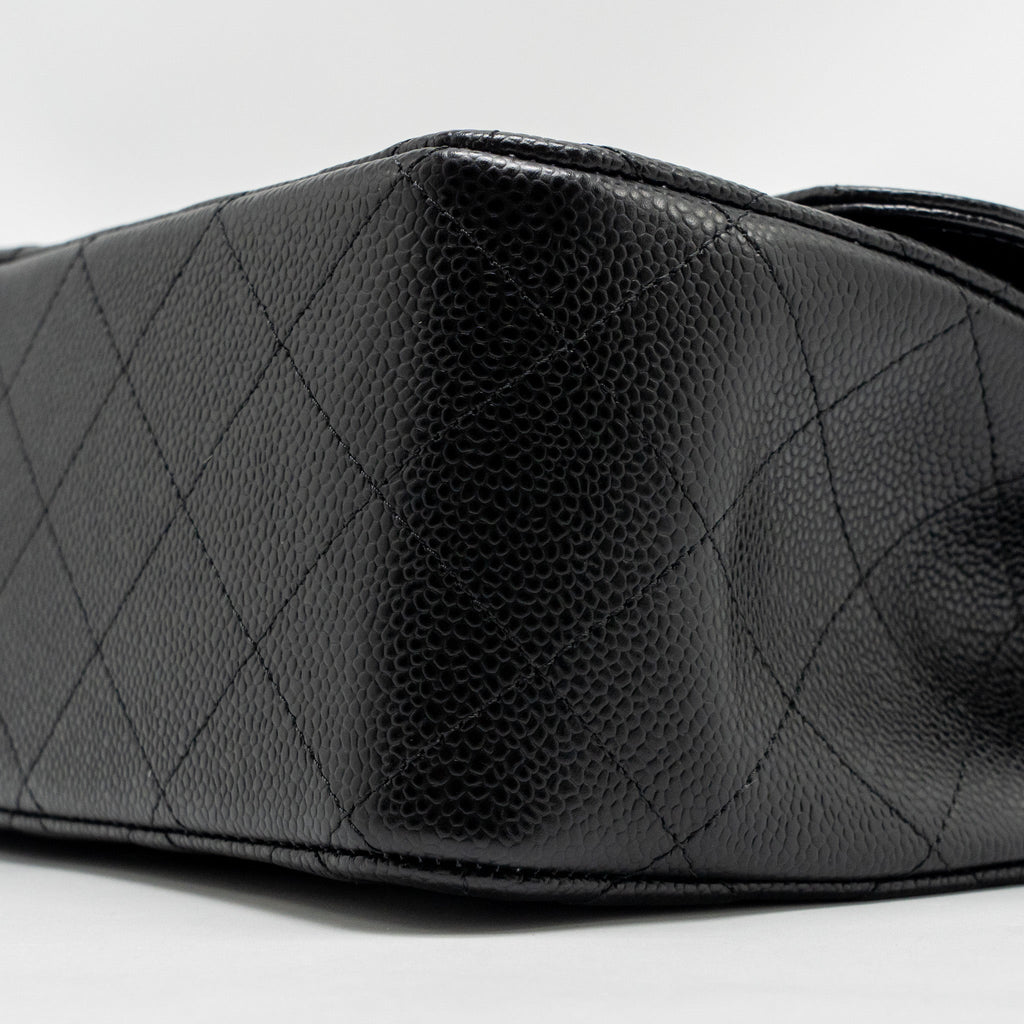 CHANEL JUMBO CLASSIC DOUBLE FLAP BAG CAVIAR BLACK GHW