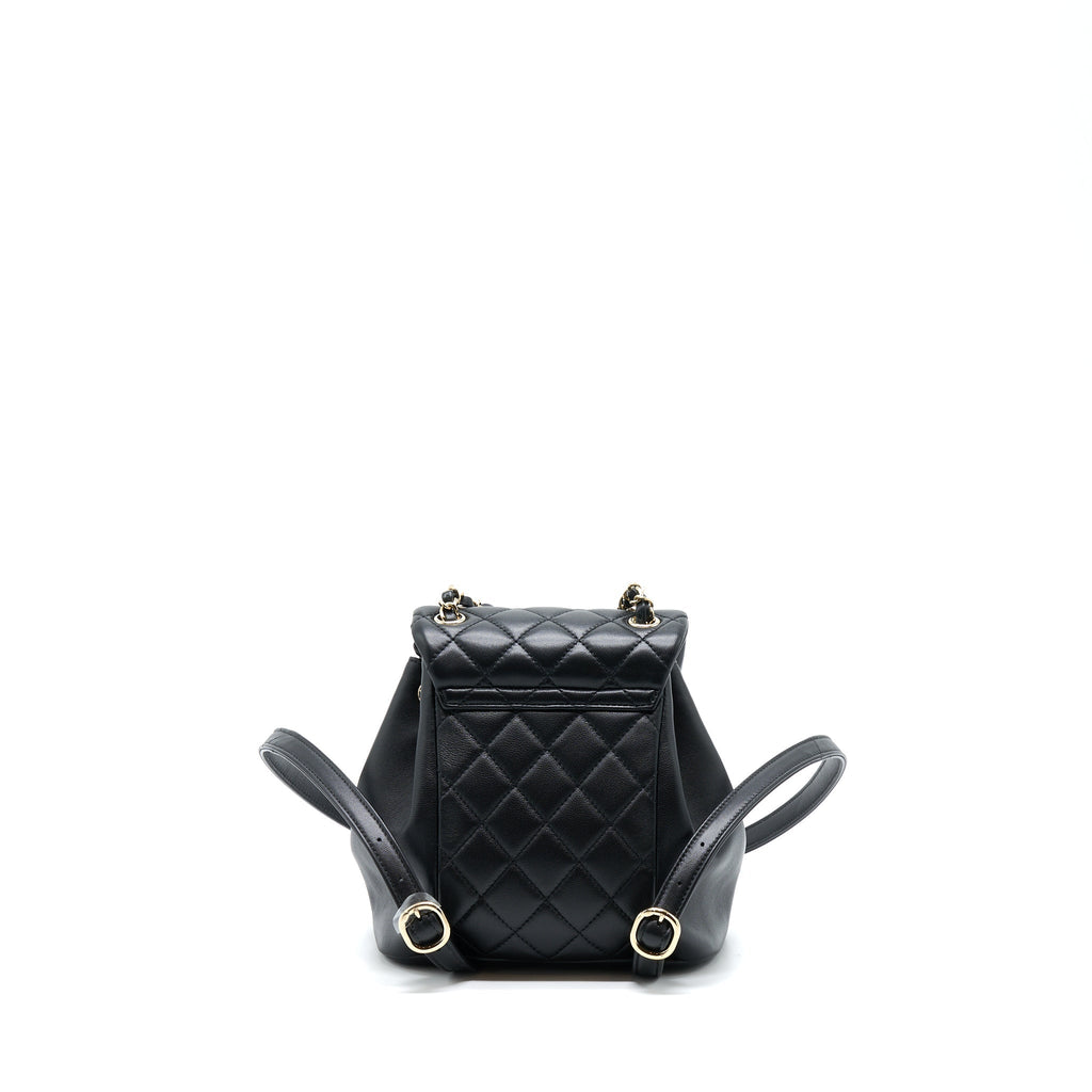 CHANEL DUMA MINI BACKPACK BLACK LGHW (MICROCHIP)