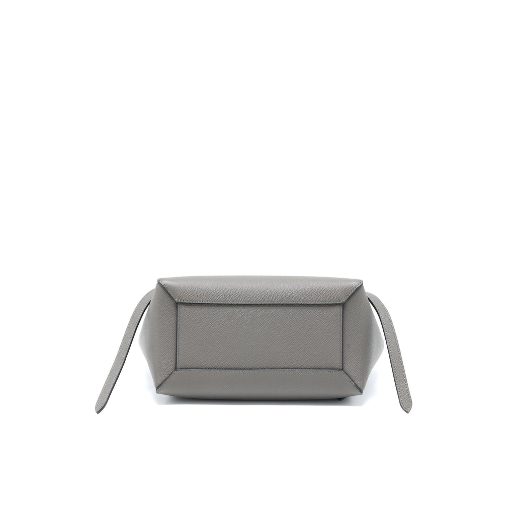 CELINE MICRO BELT BAG GRAINED CALFSKIN GREY GHW