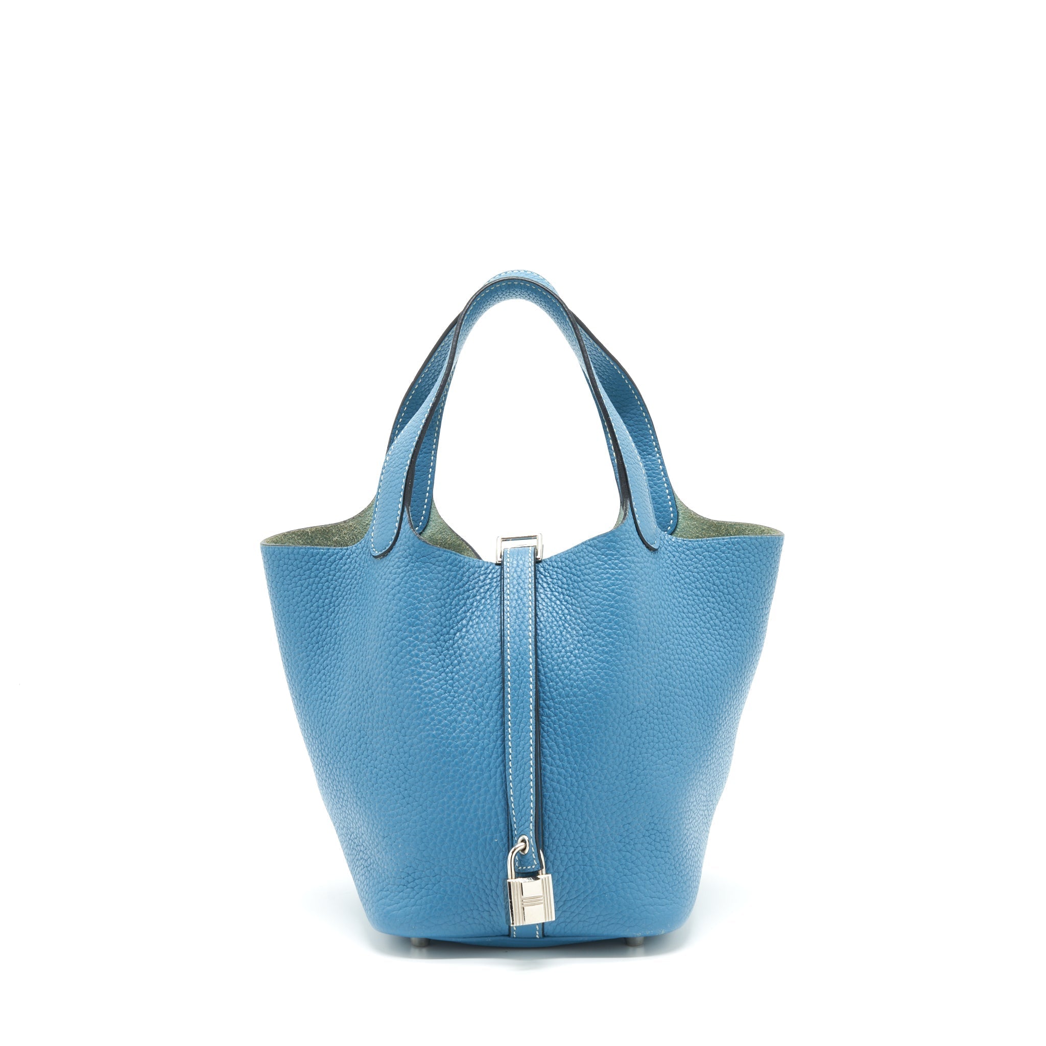 HERMES PICOTIN 18 LOCK BAG CLEMENCE BLUE JEANS SHW