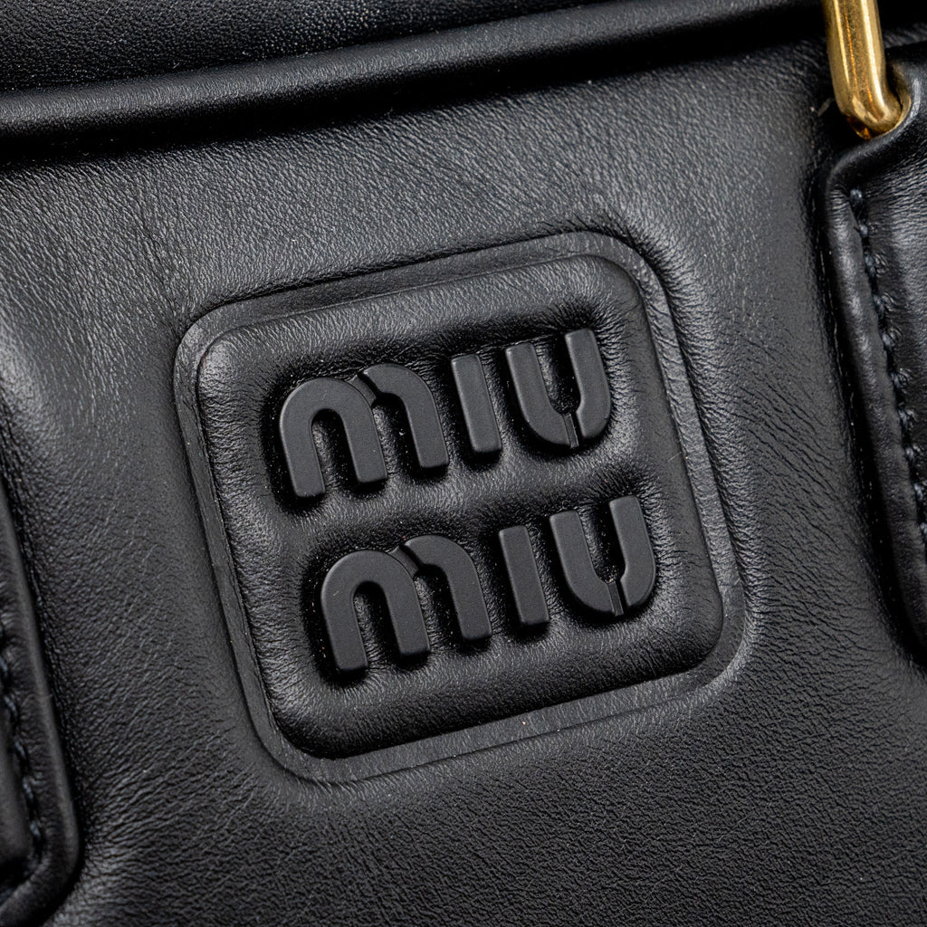 MIUMIU ARCADIE TOP HANDLE BAG BLACK GHW