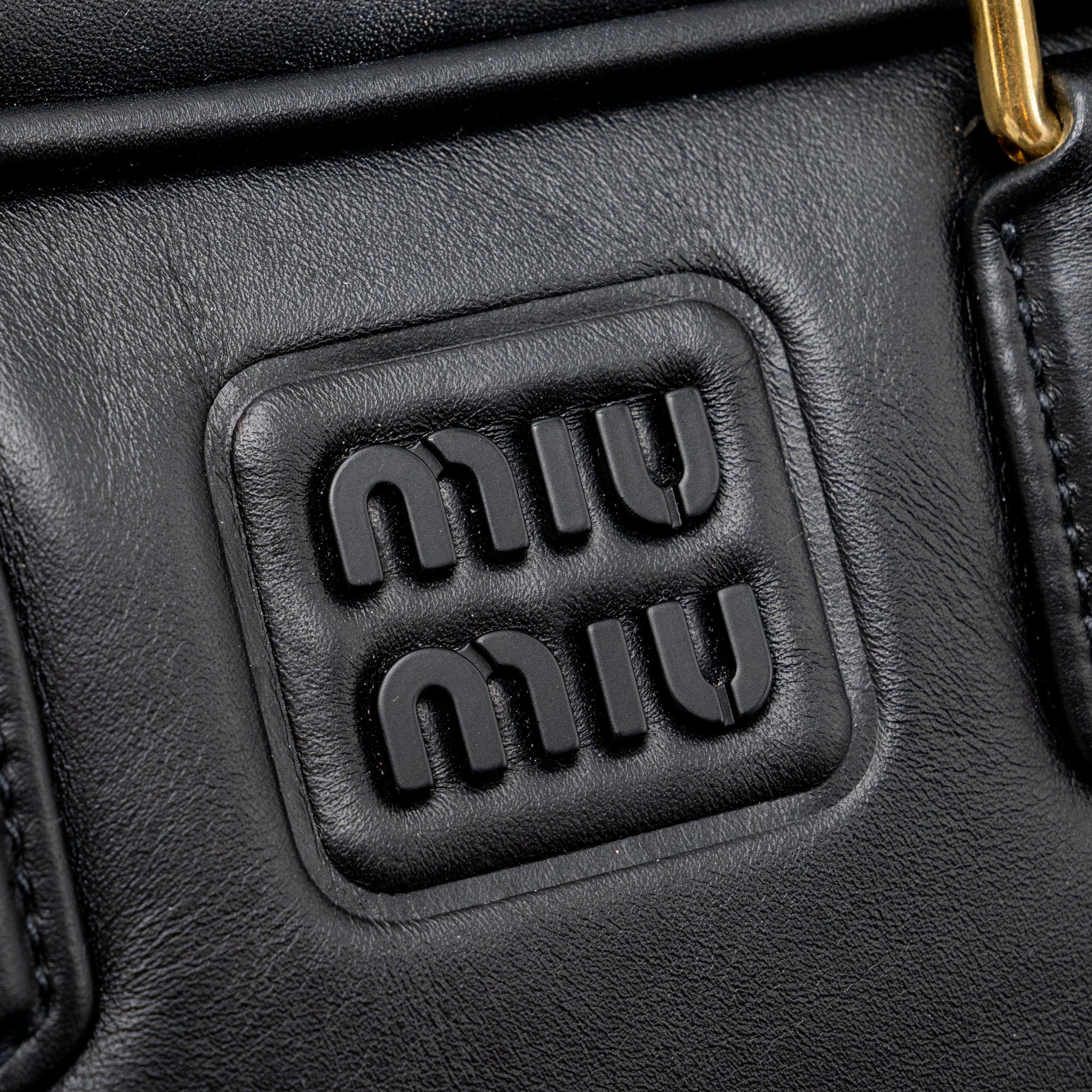 MIUMIU ARCADIE TOP HANDLE BAG BLACK GHW