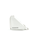 BALENCIAGA TRIANGLE MINI CHAIN CROSSBODY BAG WHITE