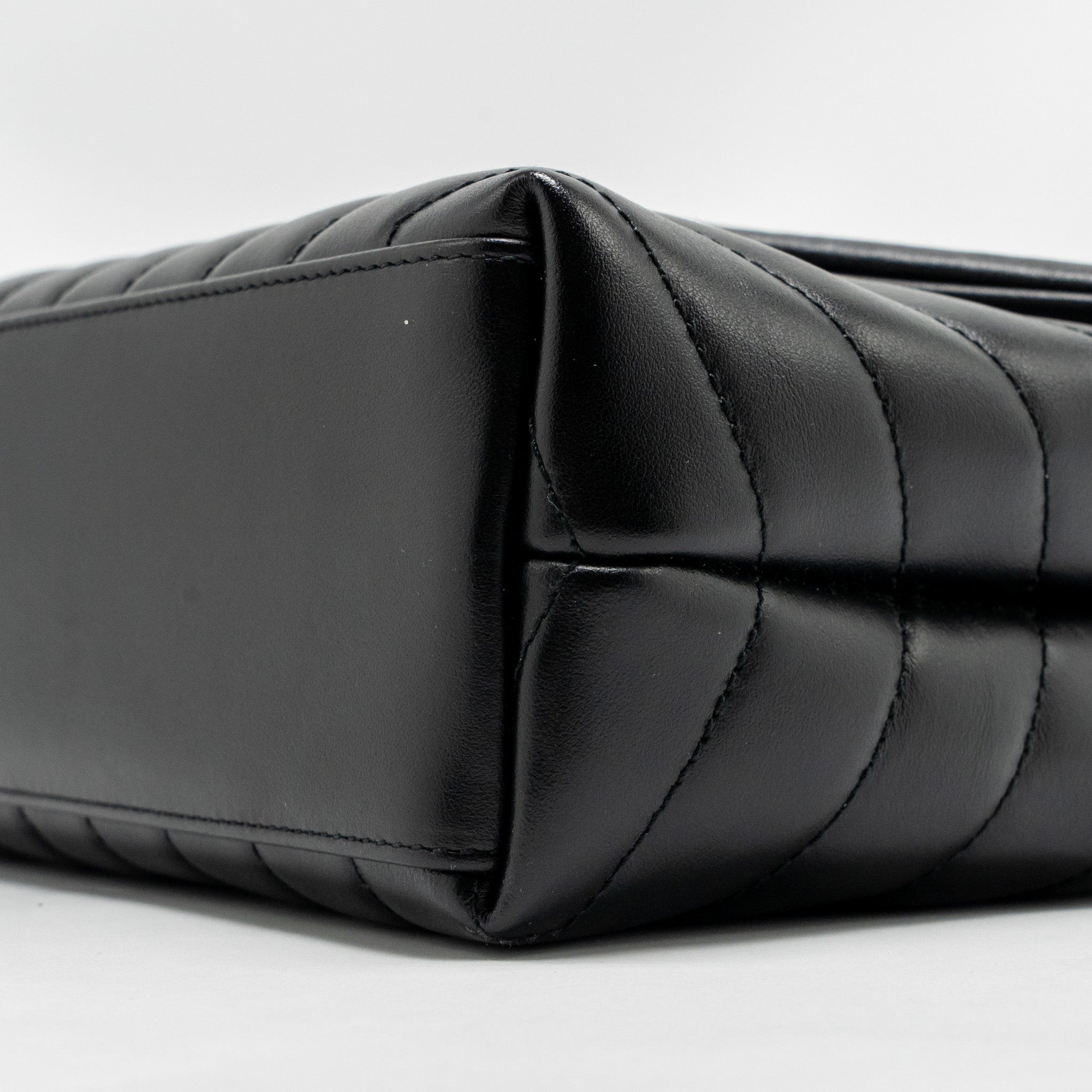 SAINT LAURENT/YSL SMALL LOULOU BAG CALFSKIN BLACK SHW