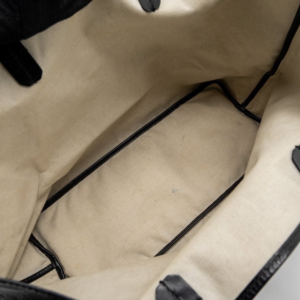 GOYARD SAINT LOUIS PM TOTE BAG GOYARDINE CANVAS BLACK SHW