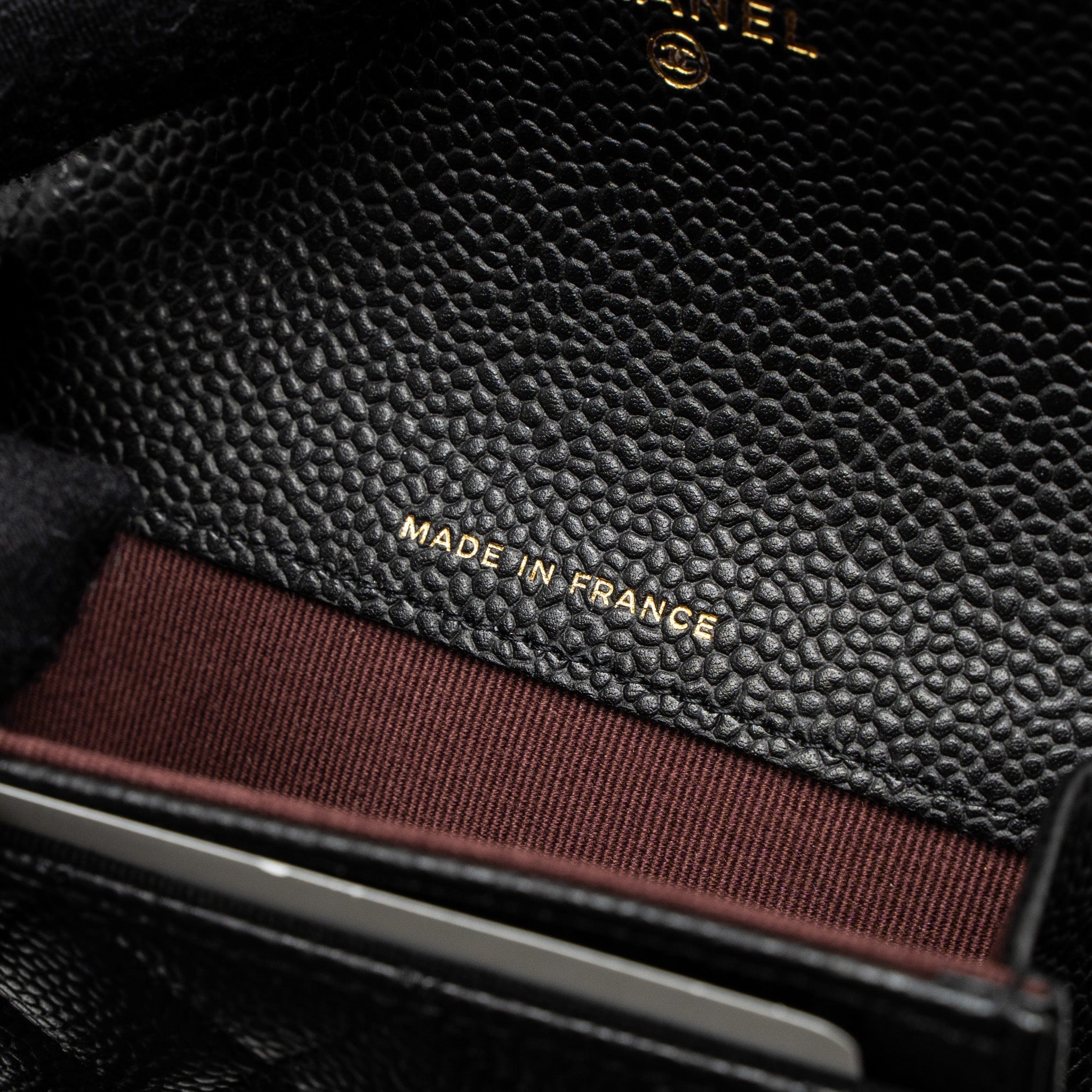 CHANEL CLASSIC FLAP CARD HOLDER CAVIAR BLACK GHW (MICROCHIP)