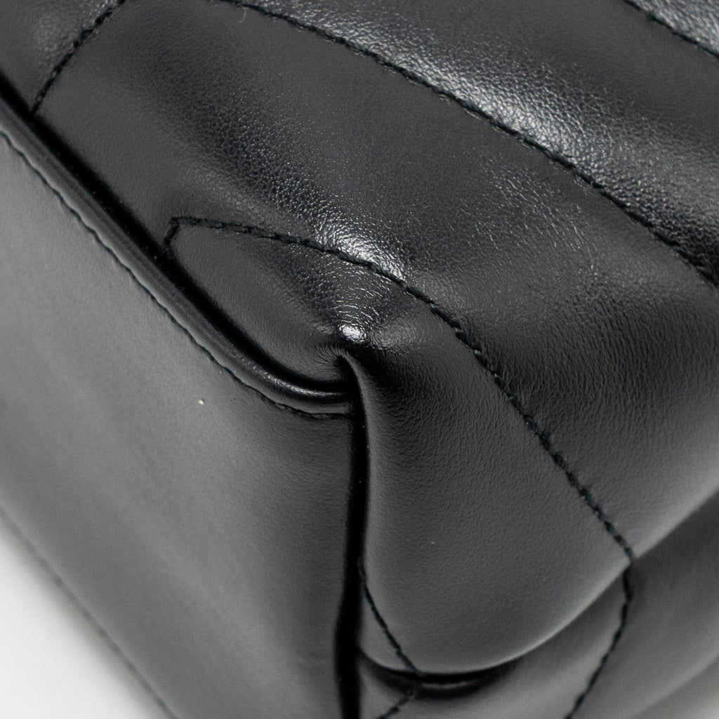 SAINT LAURENT/YSL SMALL LOULOU BAG CALFSKIN BLACK SHW