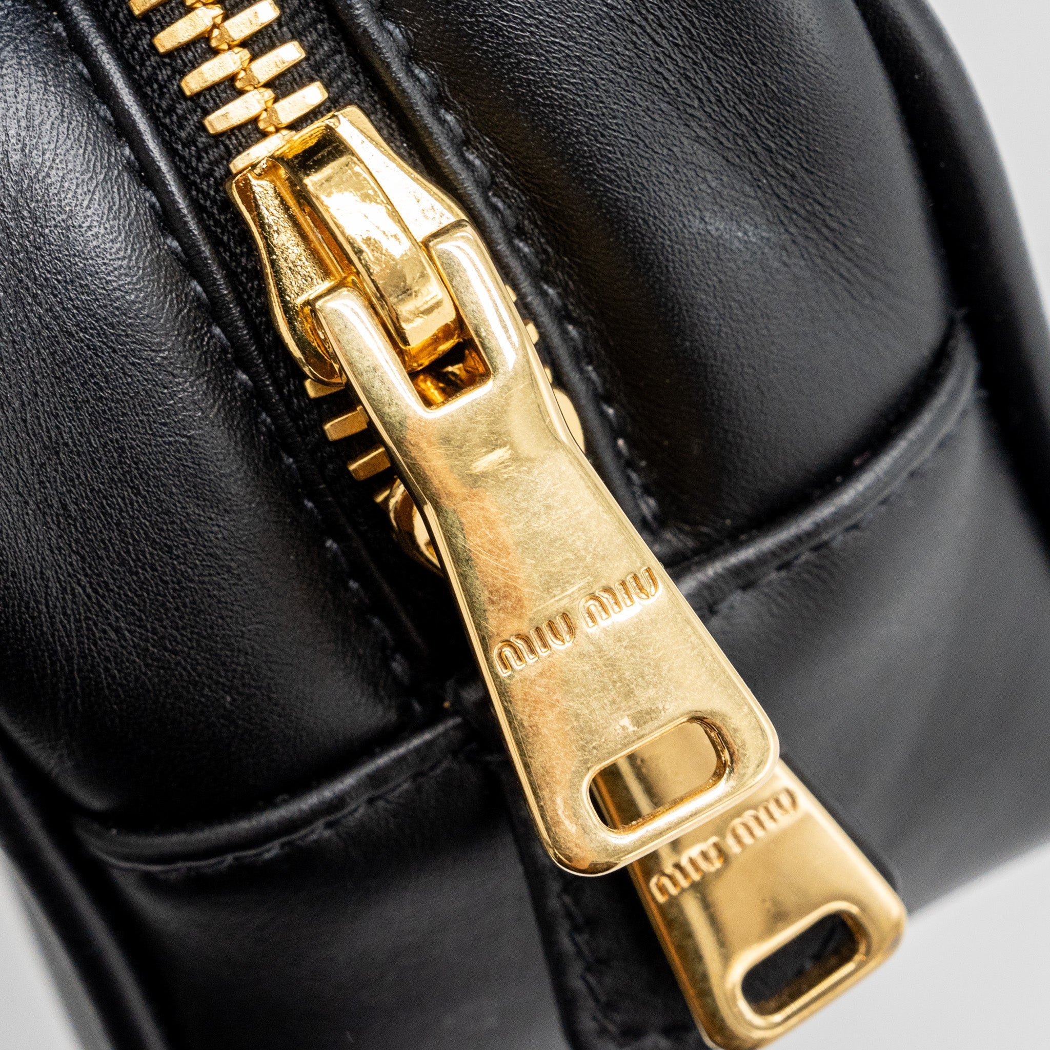MIUMIU ARCADIE TOP HANDLE BAG BLACK GHW