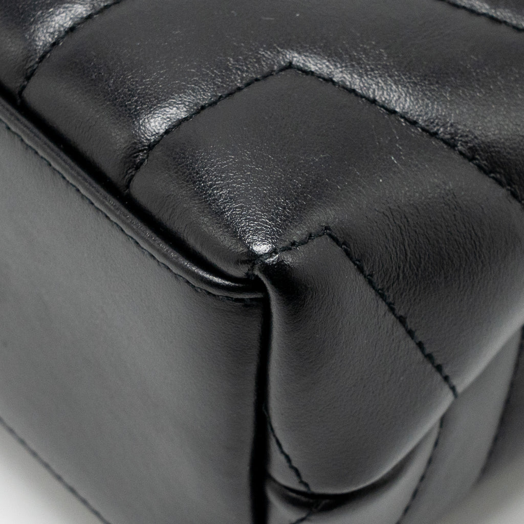 SAINT LAURENT/YSL SMALL LOULOU BAG CALFSKIN BLACK SHW