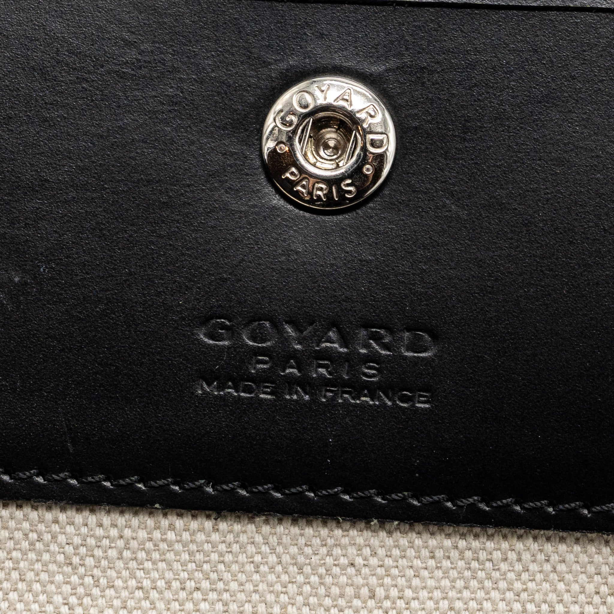 GOYARD SAINT LOUIS PM TOTE BAG GOYARDINE CANVAS BLACK SHW