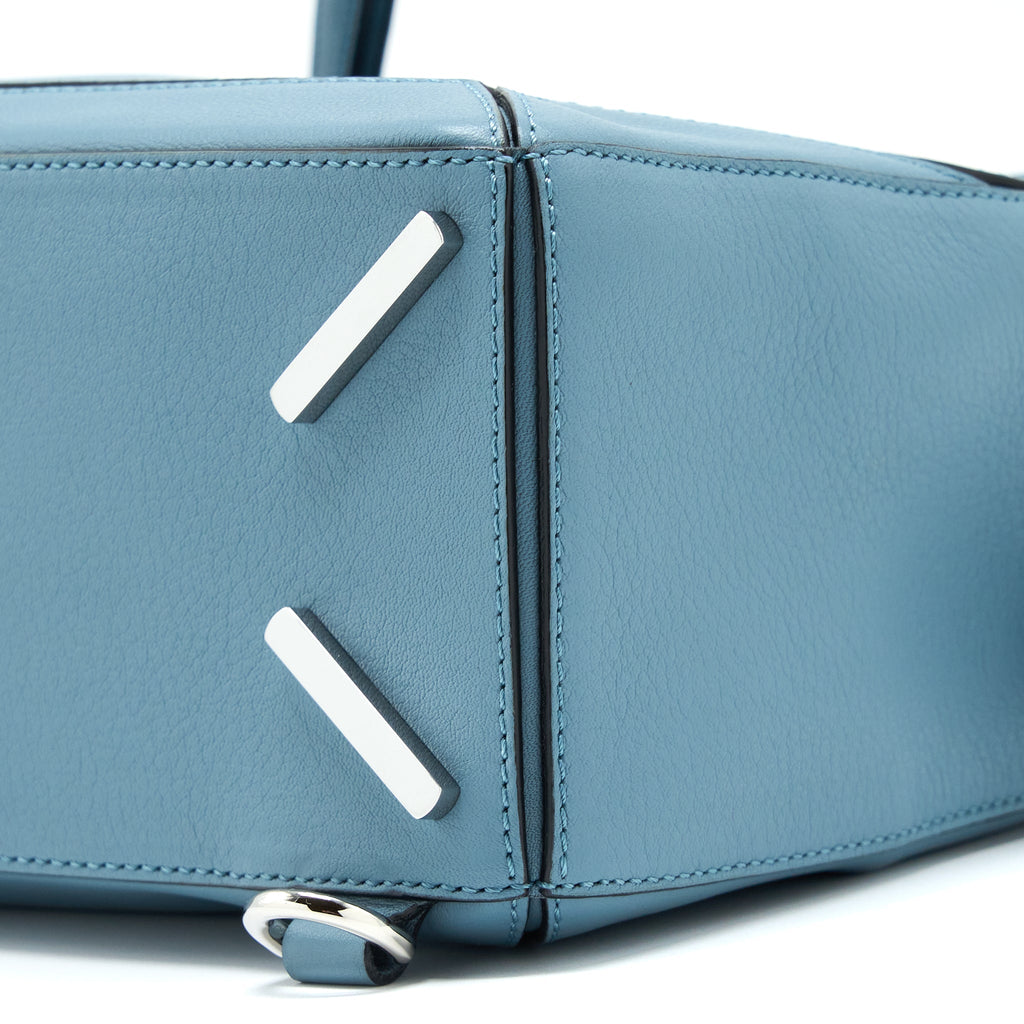 LOEWE SMALL PUZZLE BAG CALFSKIN BLUE SHW