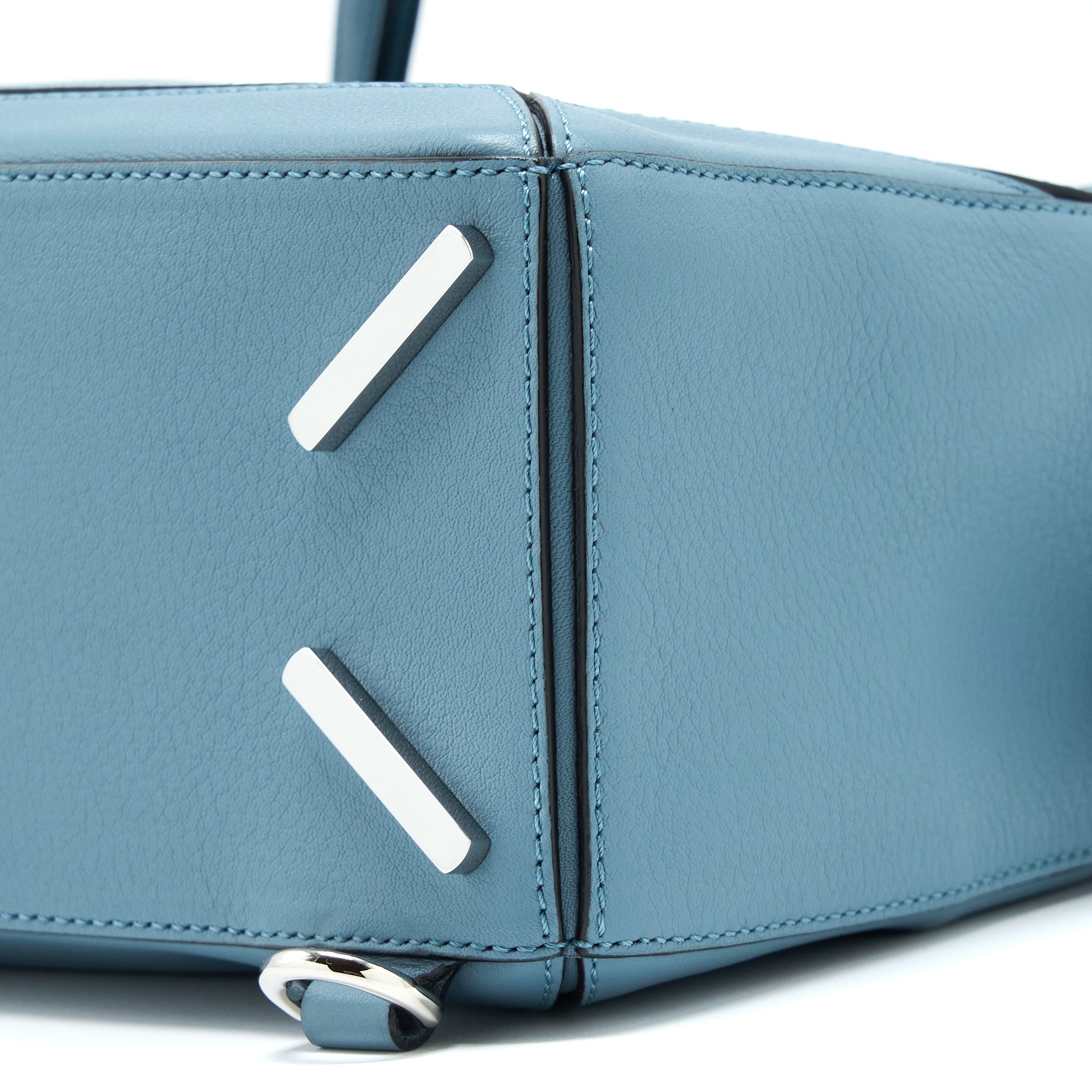 LOEWE SMALL PUZZLE BAG CALFSKIN BLUE SHW