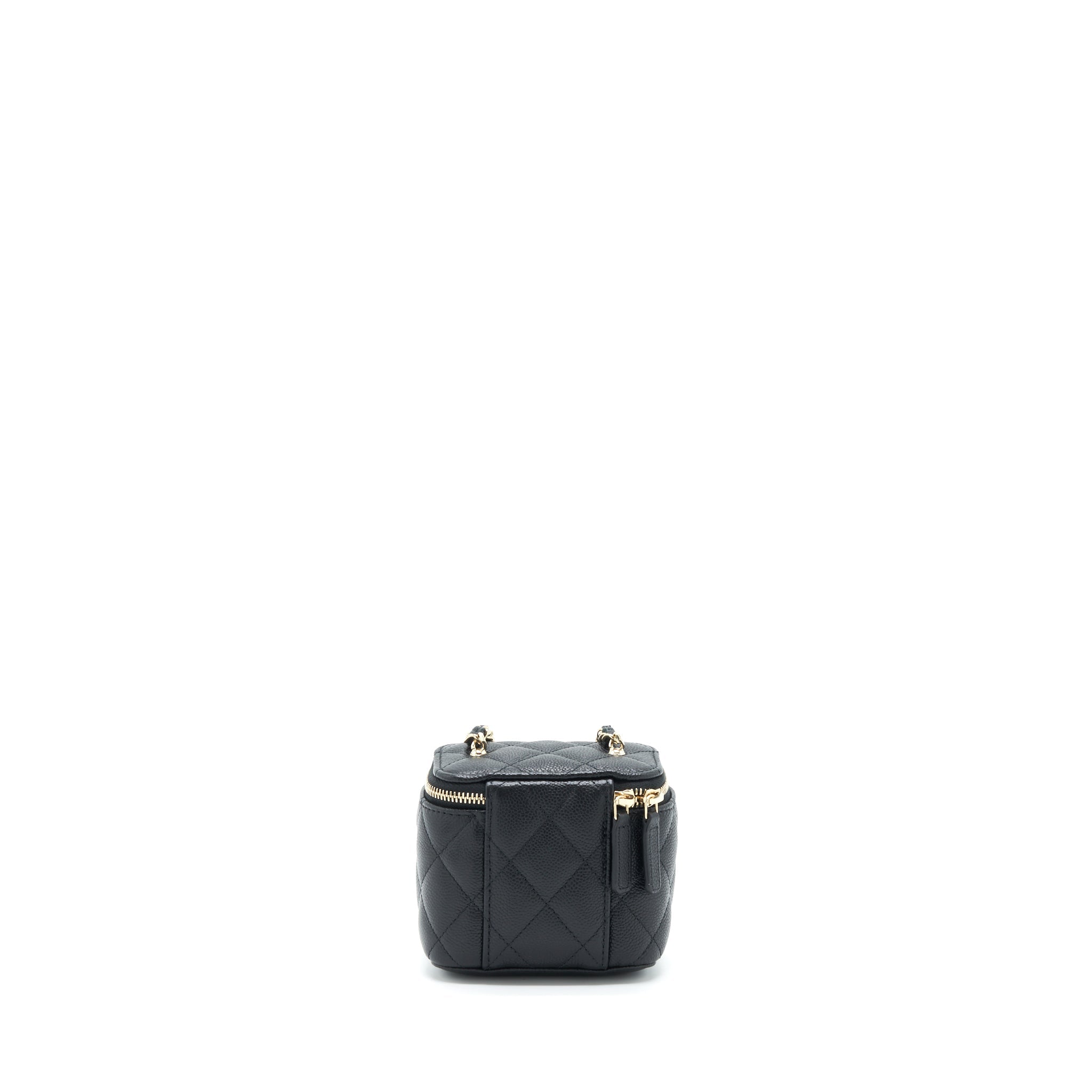 CHANEL MINI VANITY WITH CHAIN CAVIAR BLACK LGHW