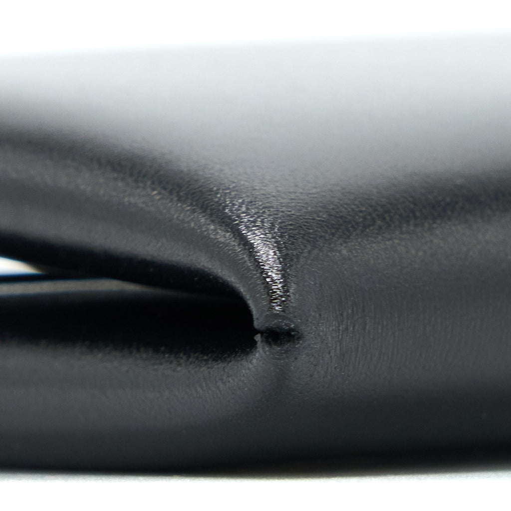 HERMES CALVI CARD HOLDER BOX CALFSKIN BLACK SHW
