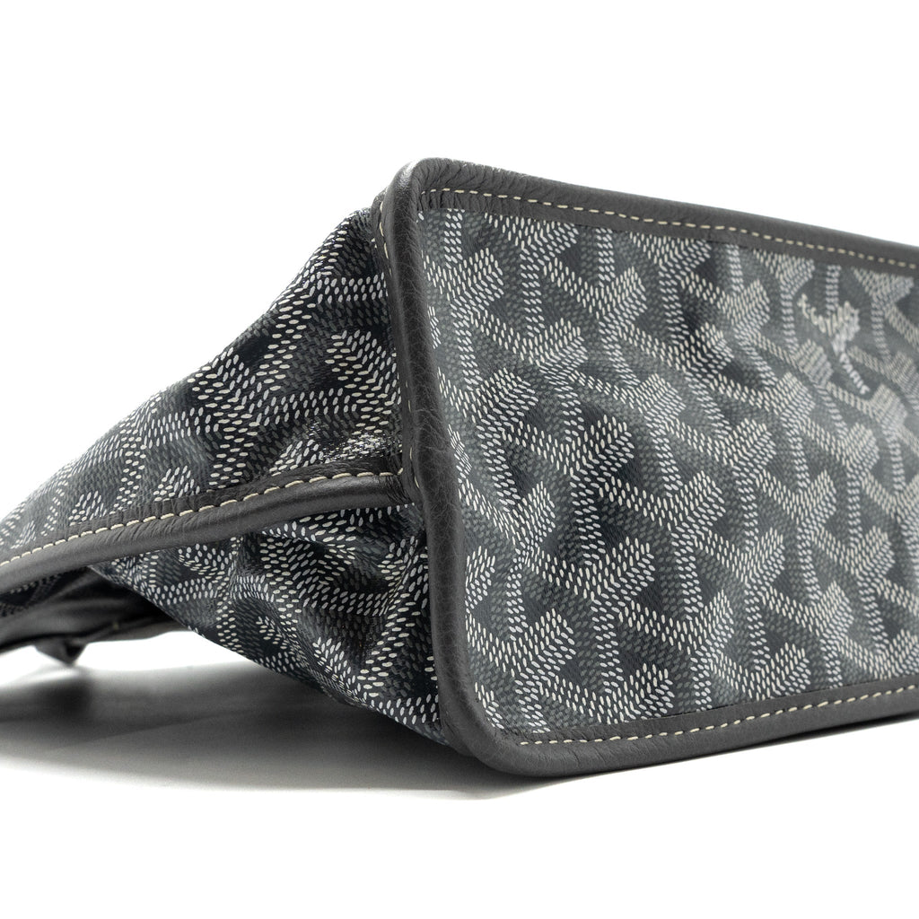 GOYARD MINI ANJOU TOTE BAG CANVAS / CALFSKIN GREY SHW
