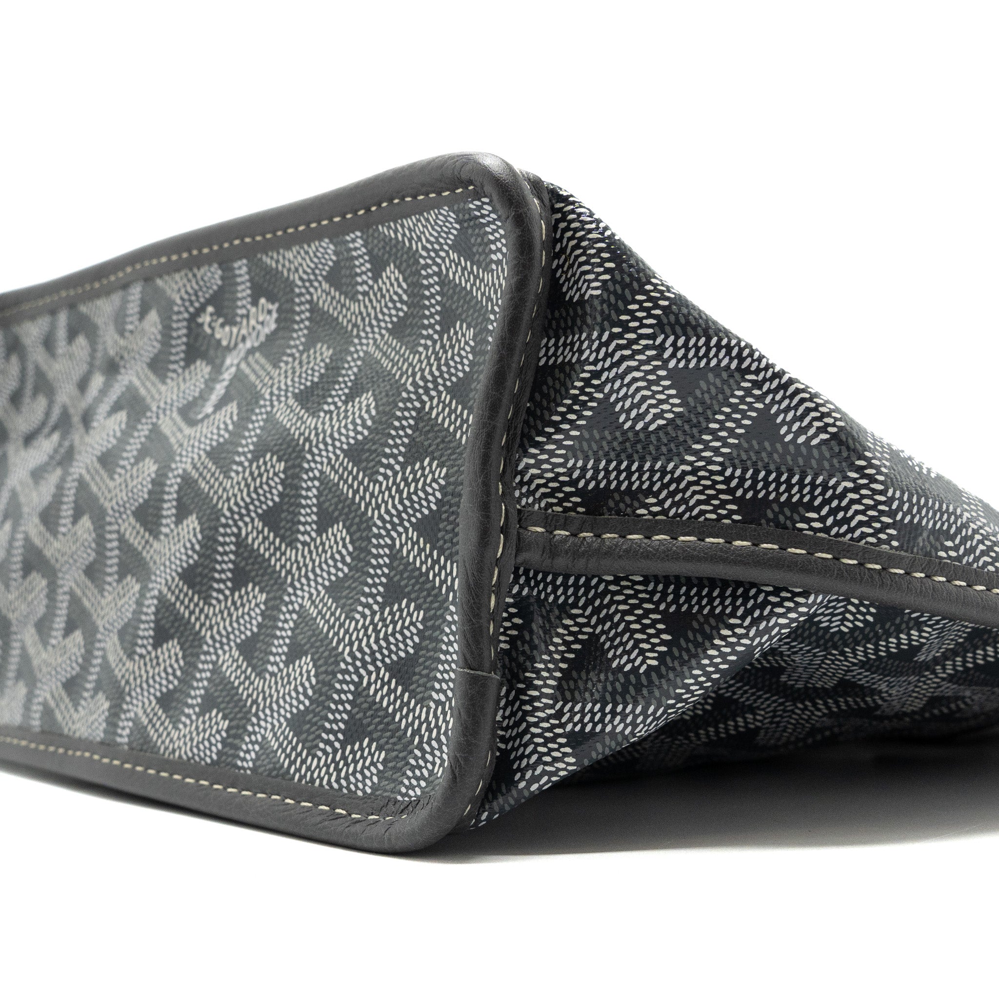 GOYARD MINI ANJOU TOTE BAG CANVAS / CALFSKIN GREY SHW