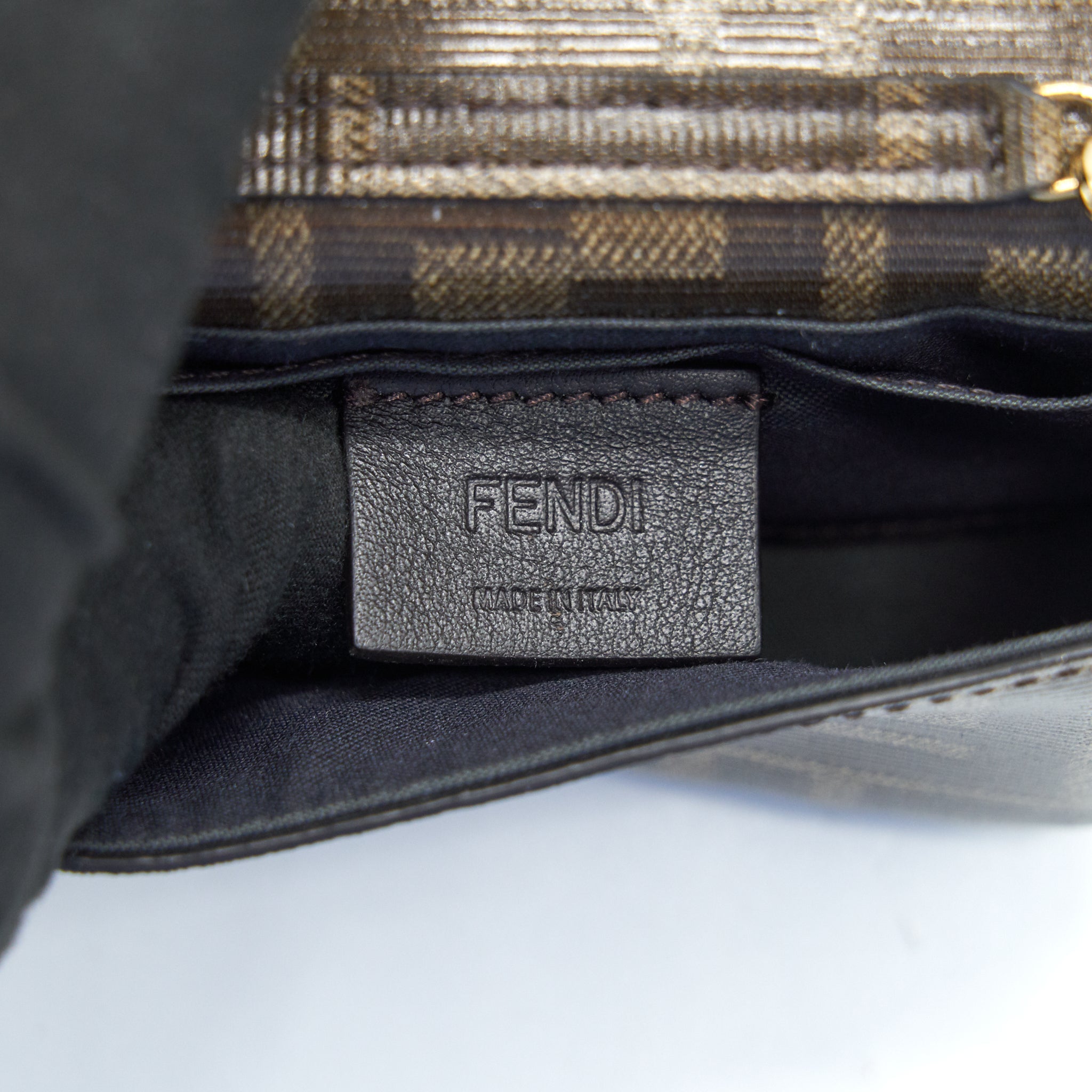 FENDI MINI CROSSBODY POUCHE WITH CHAIN