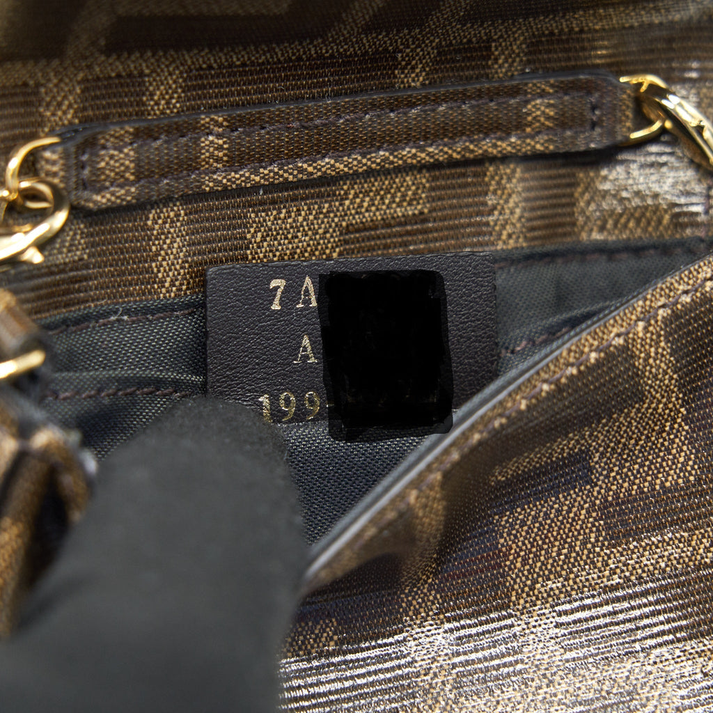 FENDI MINI CROSSBODY POUCHE WITH CHAIN