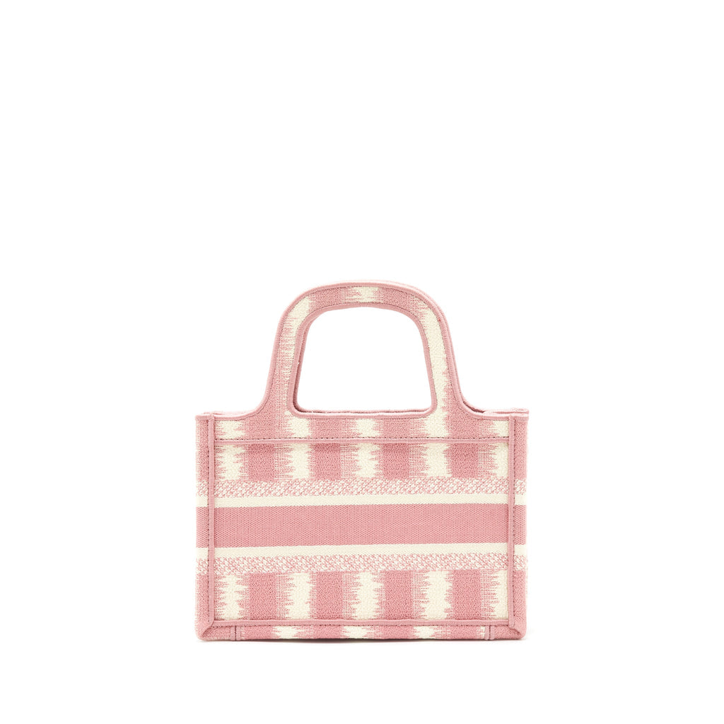 DIOR BOOK TOTE MINI BAG PINK/WHITE