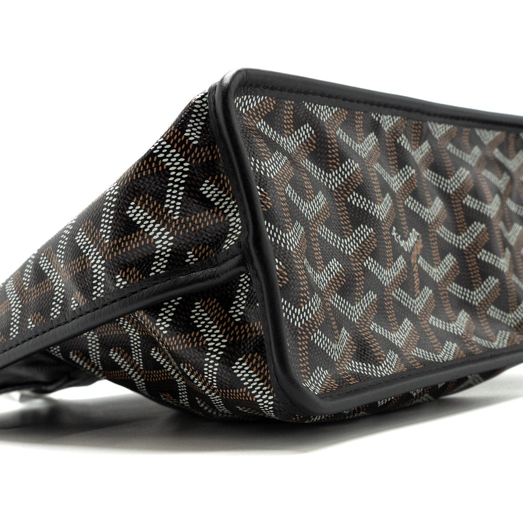 GOYARD MINI ANJOU TOTE BAG CANVAS / CALFSKIN BLACK SHW