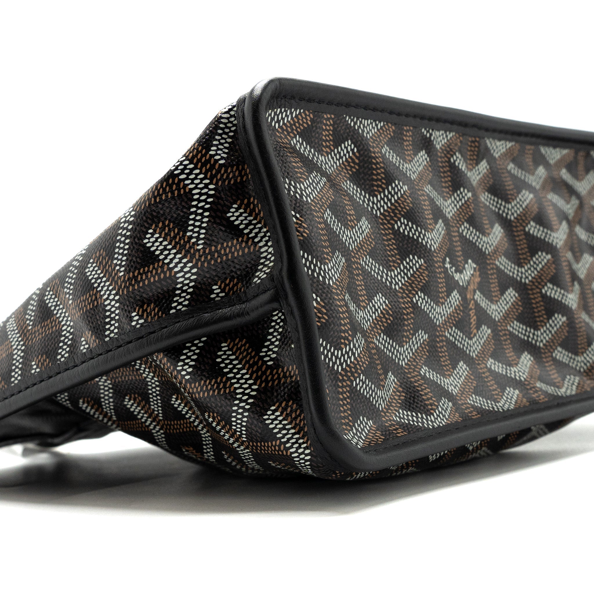 GOYARD MINI ANJOU TOTE BAG CANVAS / CALFSKIN BLACK SHW