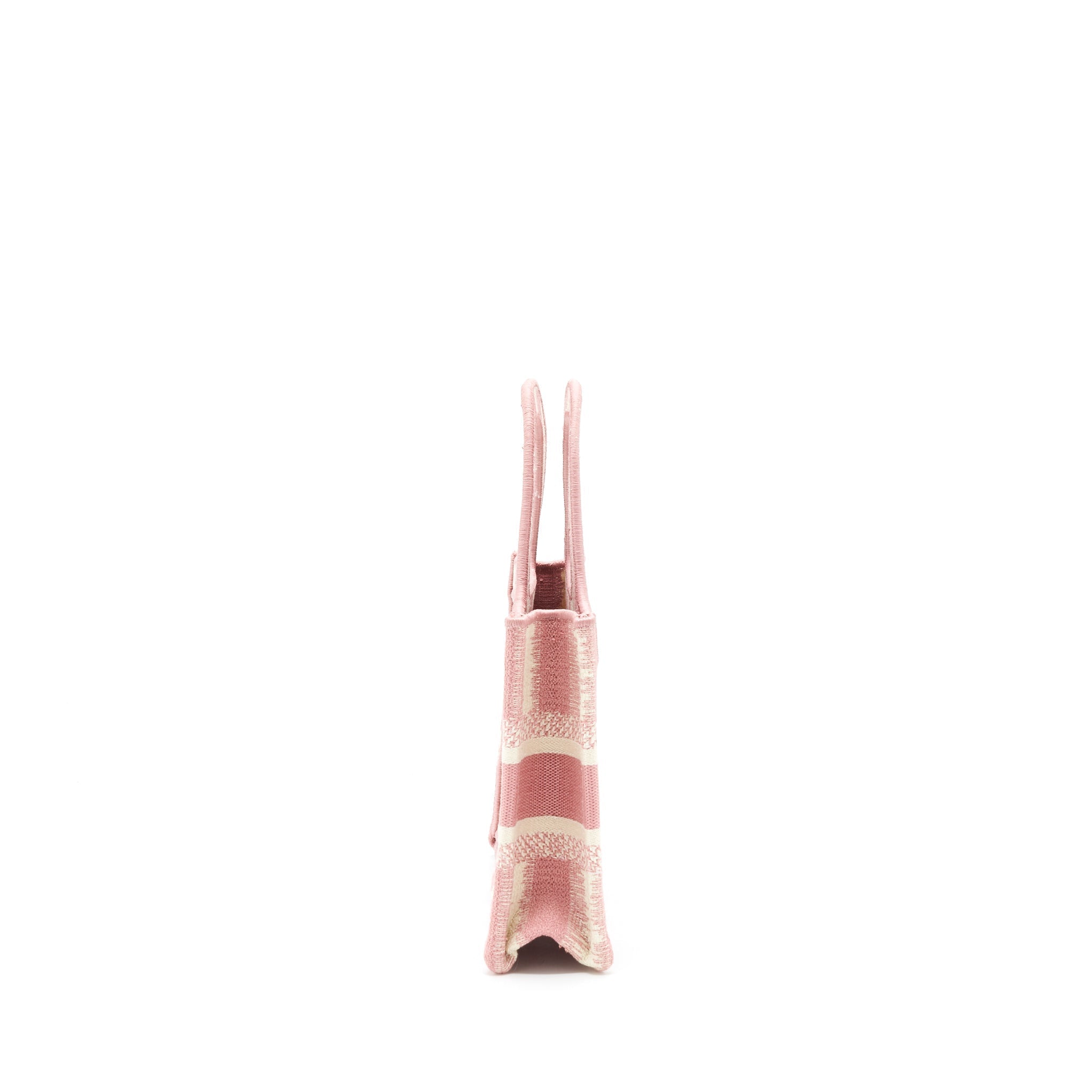 DIOR BOOK TOTE MINI BAG PINK/WHITE