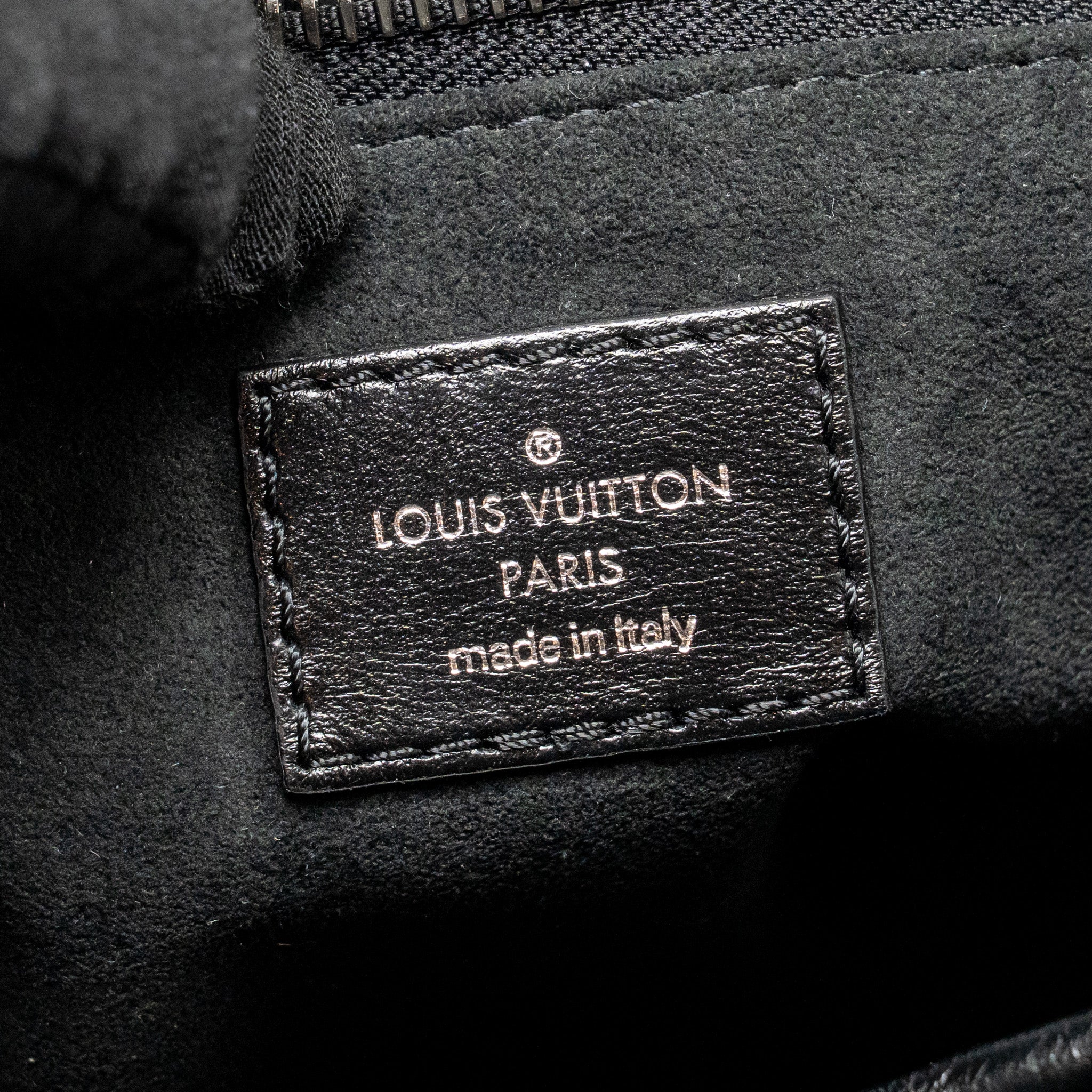 LOUIS VUITTON CARRYALL VIBE MM LAMBSKIN/MONOGRAM CANVAS BLACK SHW